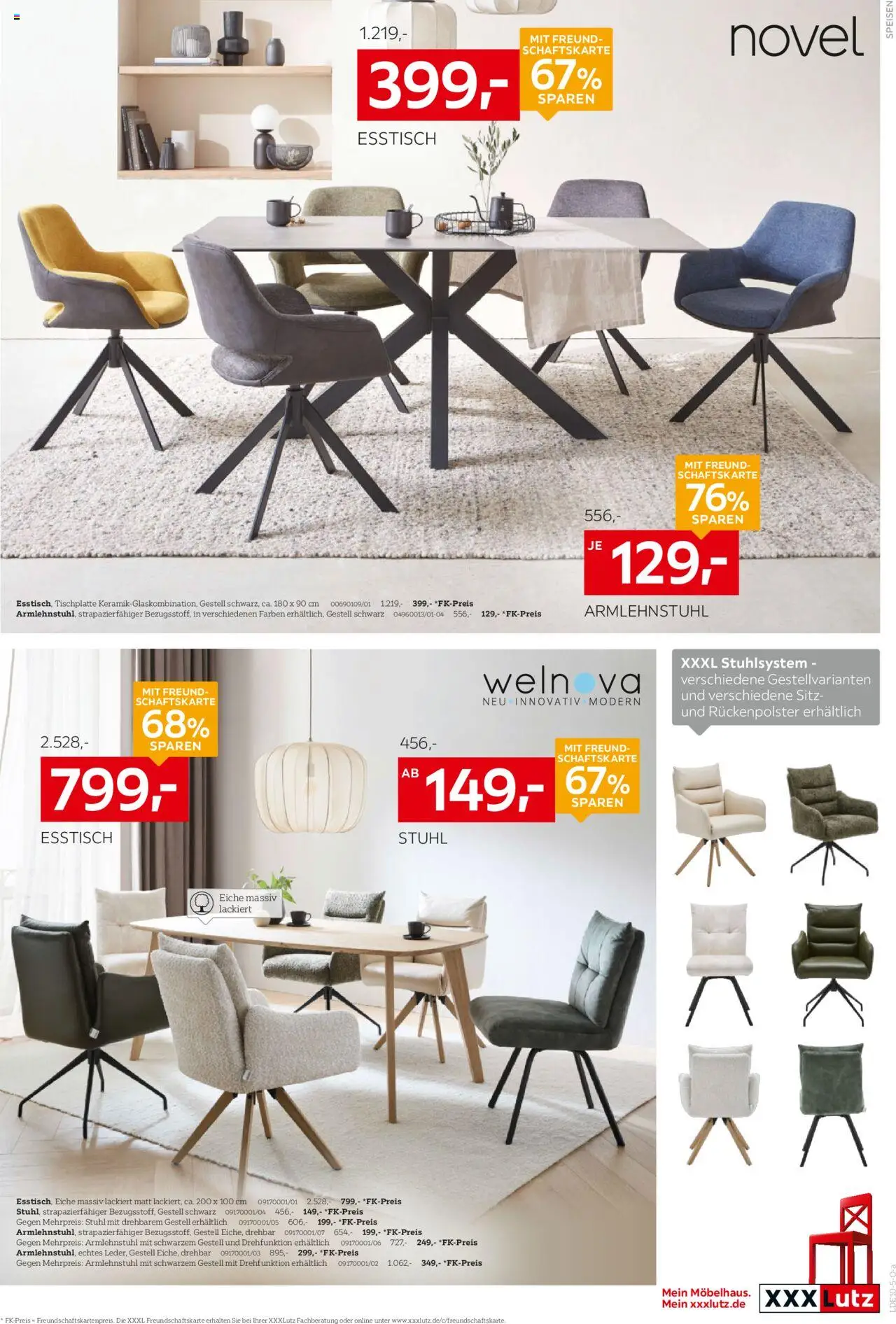 XXXL Lutz Prospekt 	 – gültig ab 29.09.2025 | Seite: 13 | Produkte: Esstisch, Stuhl