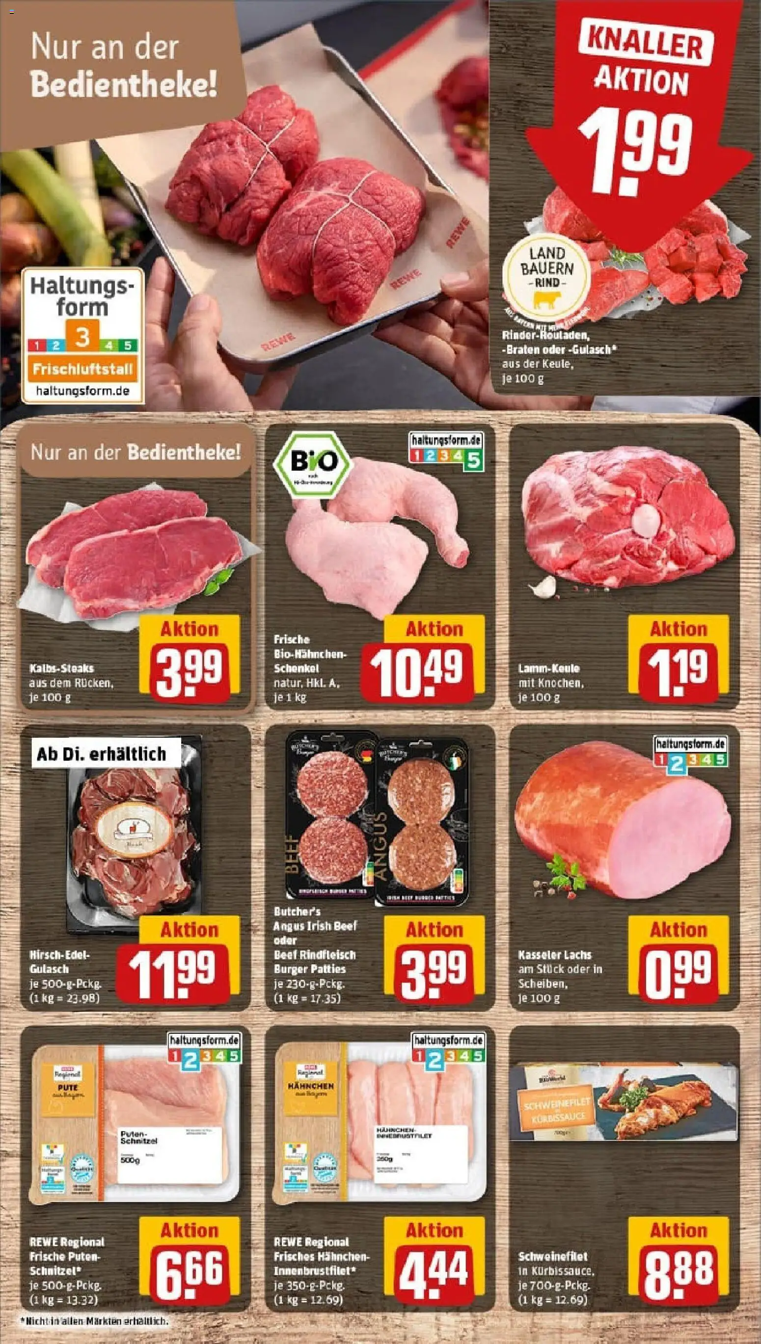 Rewe prospekt Hof	 – gültig ab 26.10.2025 | Seite: 10 | Produkte: Lammkeule, Hahnchen, Burger, Schweinefilet