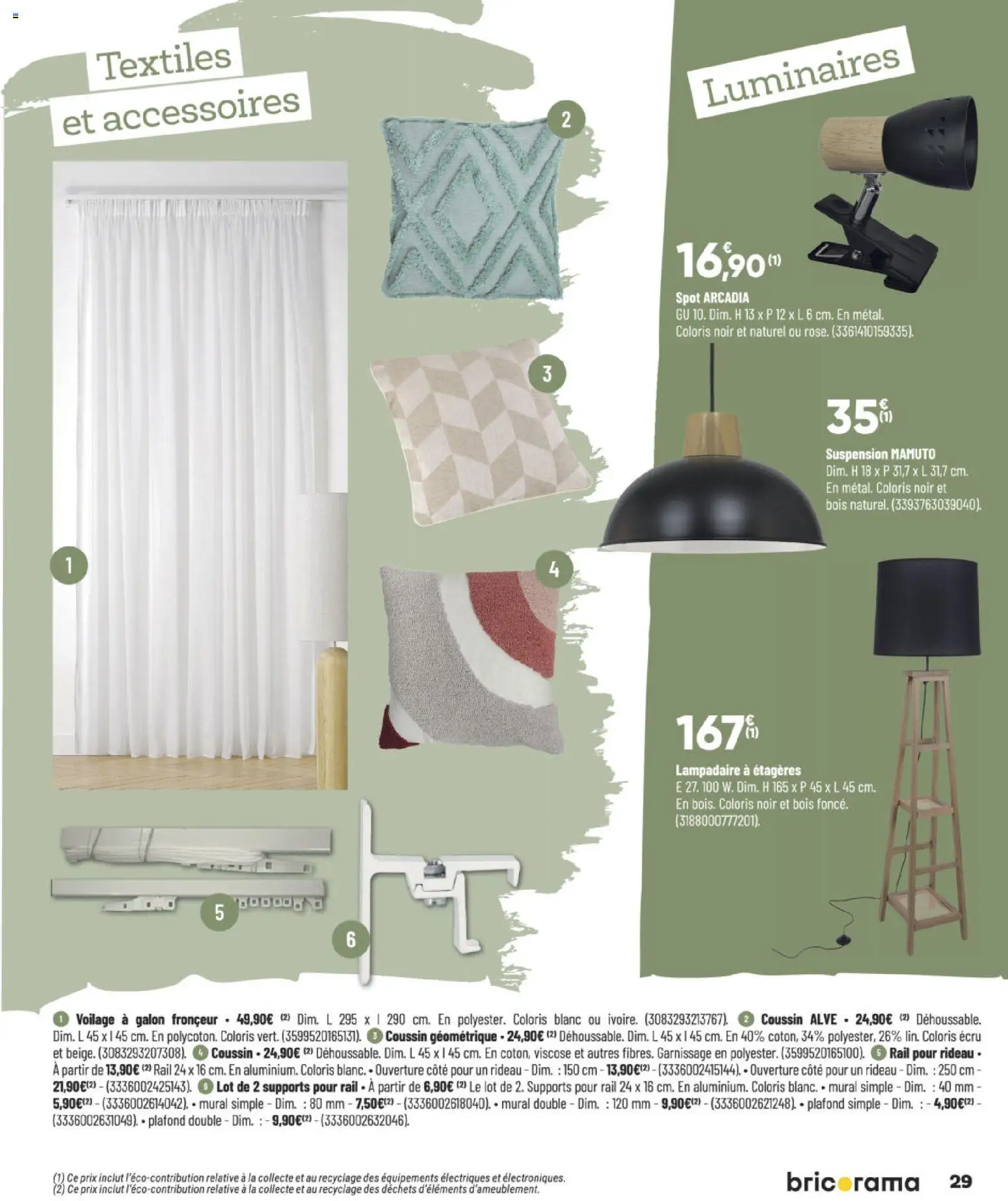 {H1} | Page: 29 | Produits: Lampadaire, Suspension, Rideau