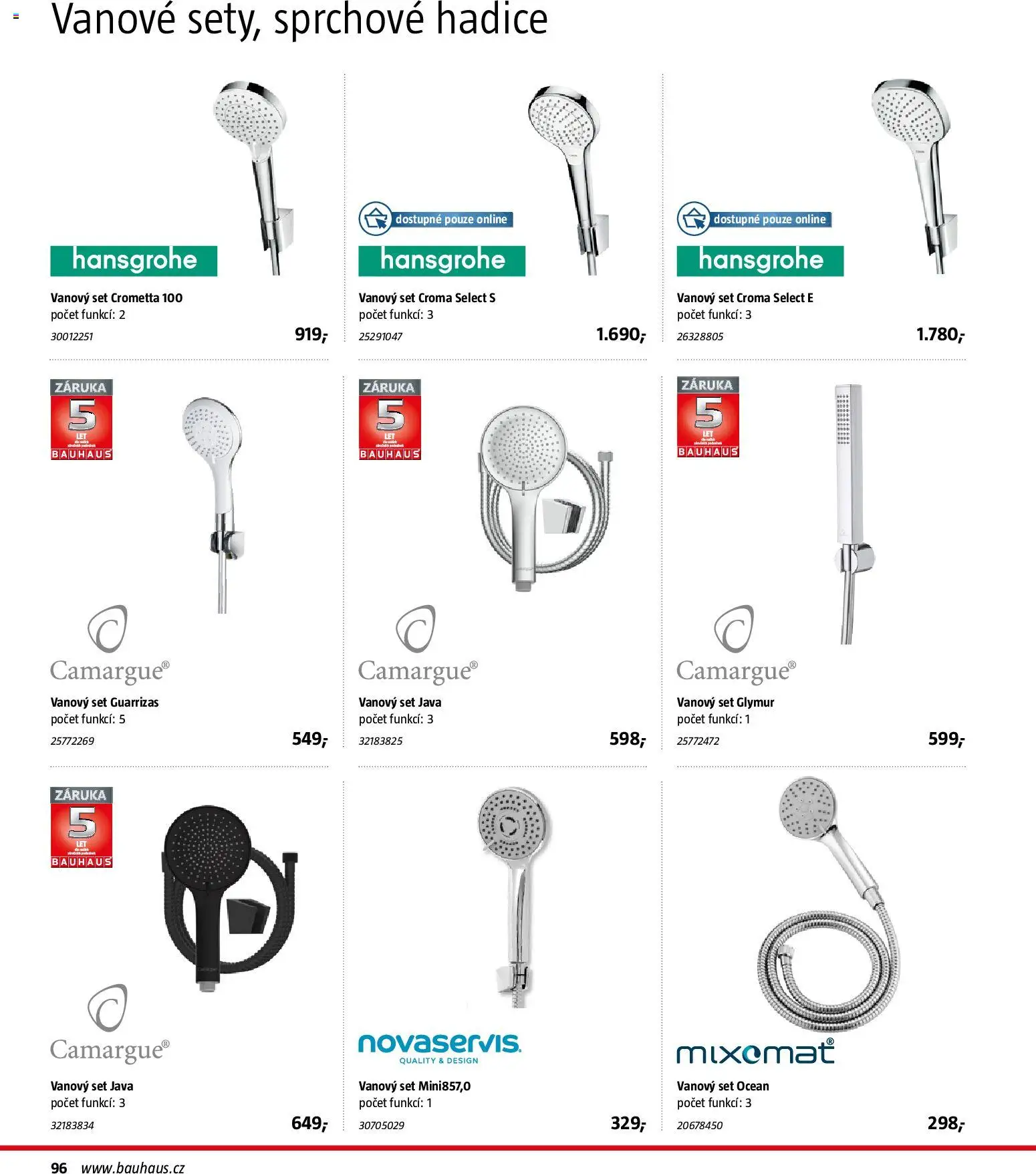 Bauhaus katalog Sanita od 03.11.2025 | Strana: 96 | Produkty: Hadice