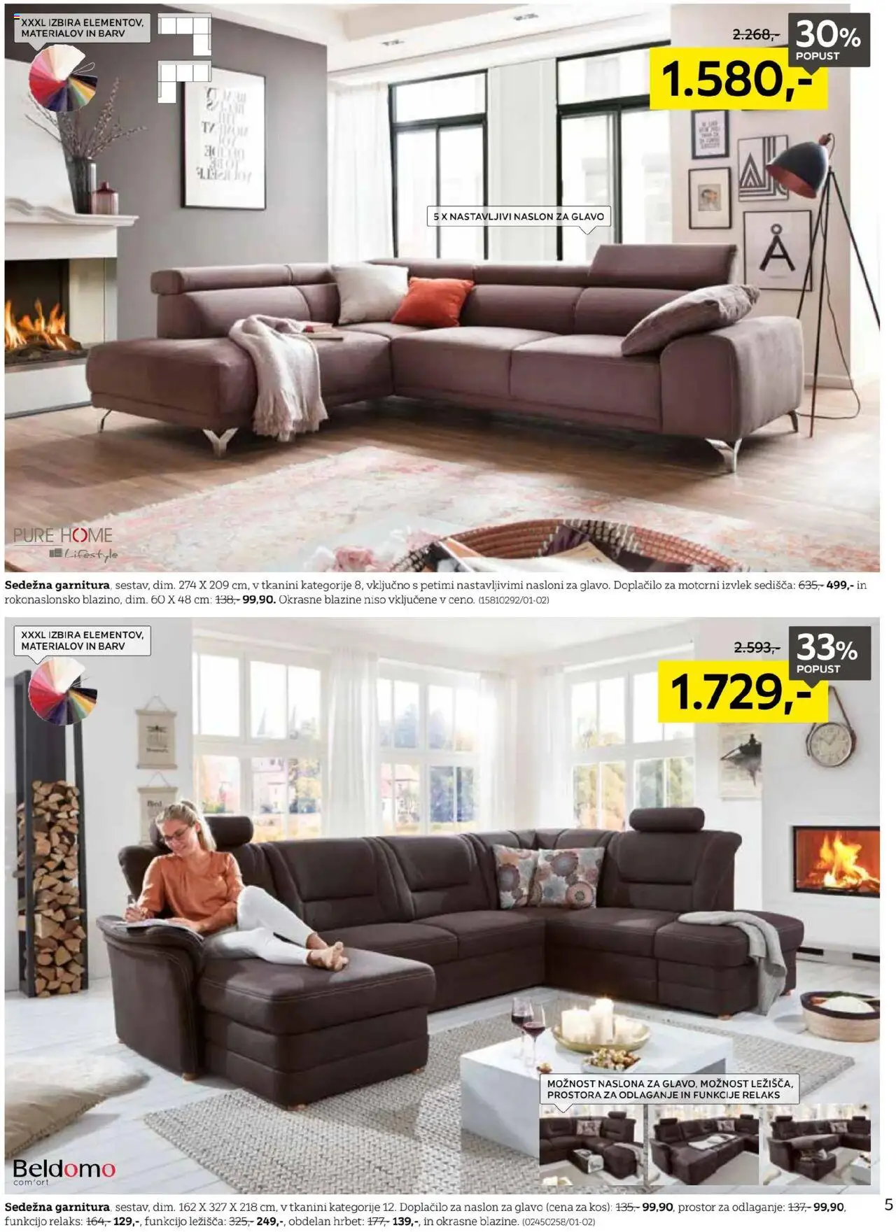 Novi XXXL Lesnina katalog ponudbe – veljaven od 01.09.2025 | Stran: 5 | Izdelki: Kos