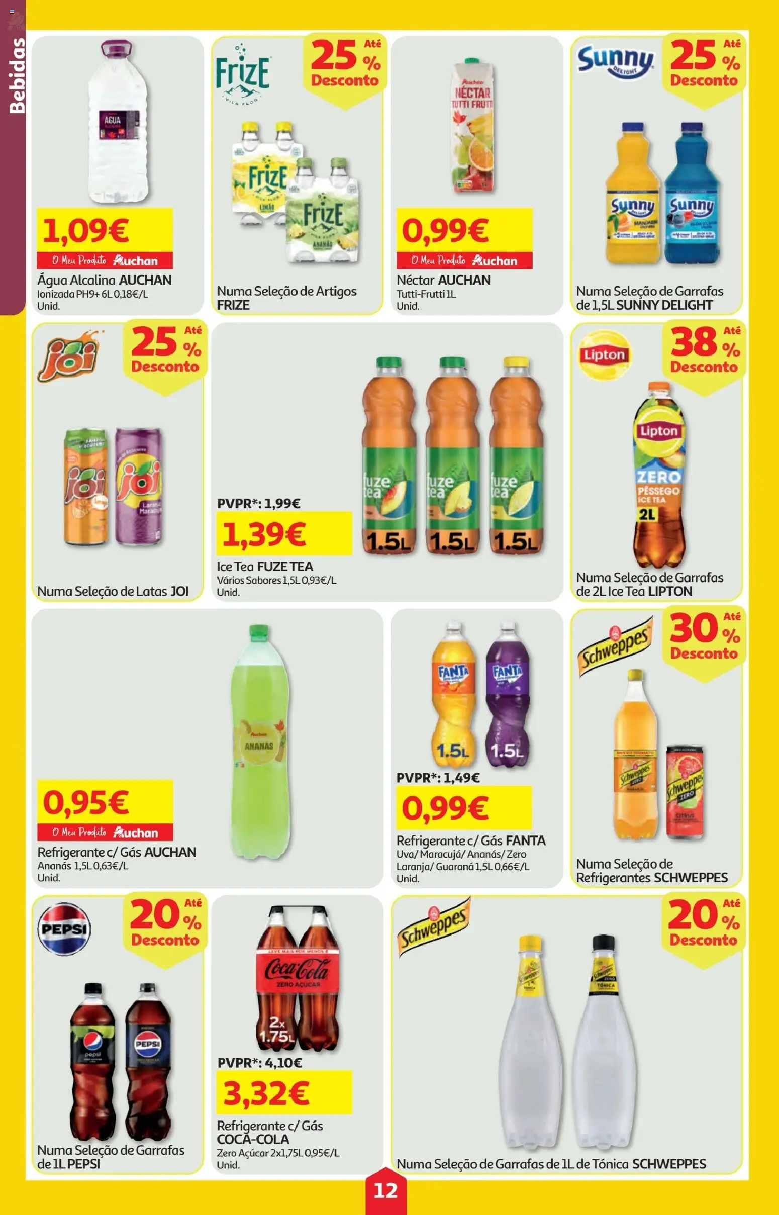 Minipreço folheto │ válido de 12.02.2026 | Página: 12 | Produtos: Agua, Refrigerante, Fanta, Açúcar