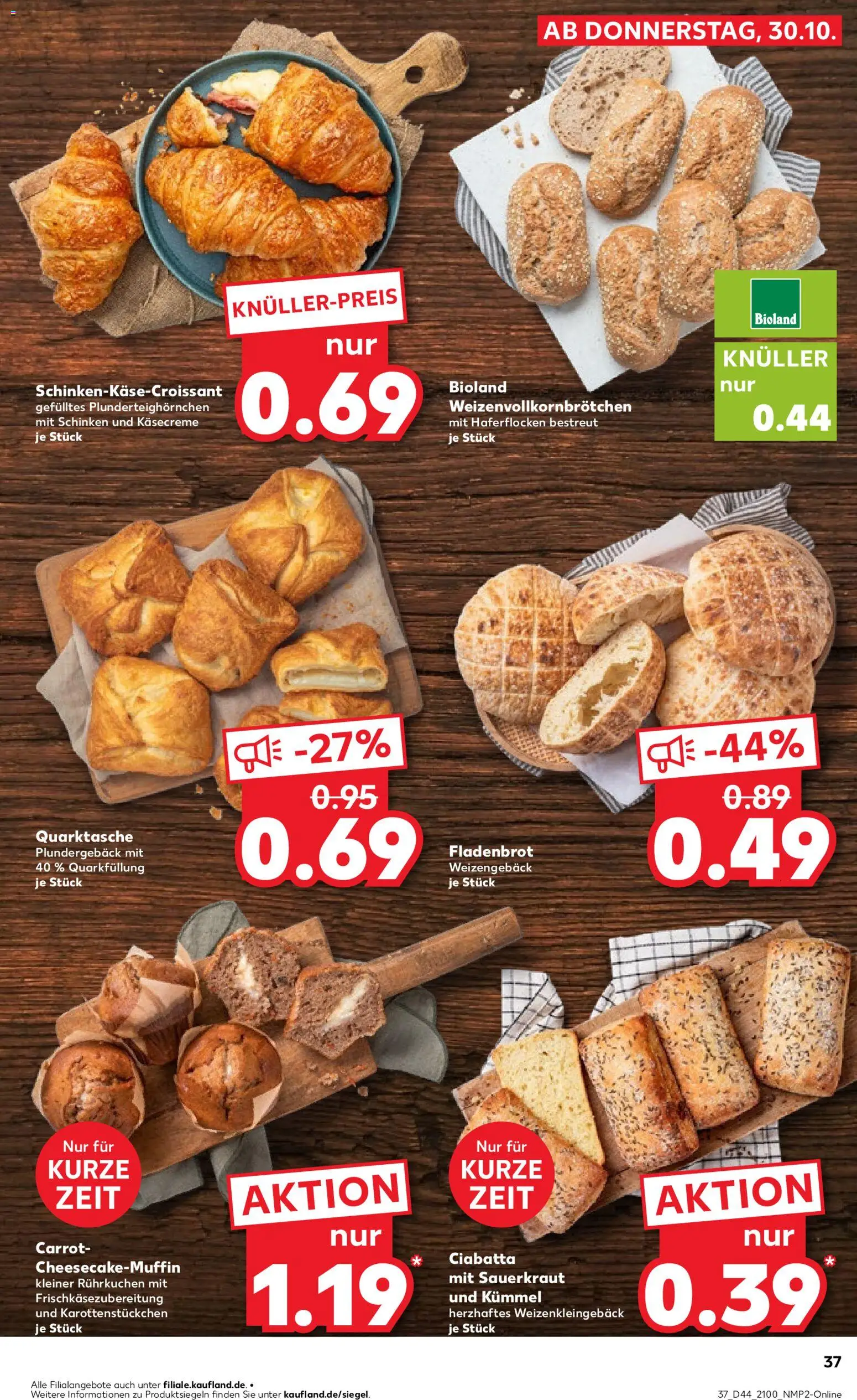 Kaufland prospekt Speyer	 – gültig ab 30.10.2025 | Seite: 37 | Produkte: Quark, Croissant, Schinken