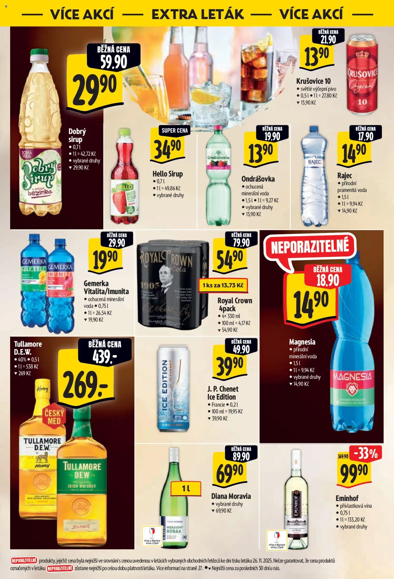 Albert leták - Hypermarket od 03.12.2025 | Strana: 43 | Produkty: Ondrášovka, Voda, Magnesia, Sirup