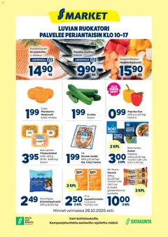 S-market-mainoslehti voimassa 22.10.2025 alkaen