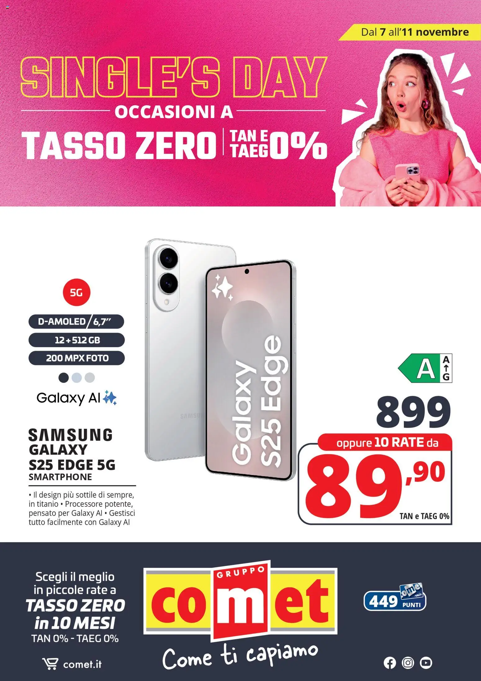 Volantino Comet del 07.11.2025 | Pagina: 7 | Prodotti: Samsung Galaxy, Smartphone, Samsung