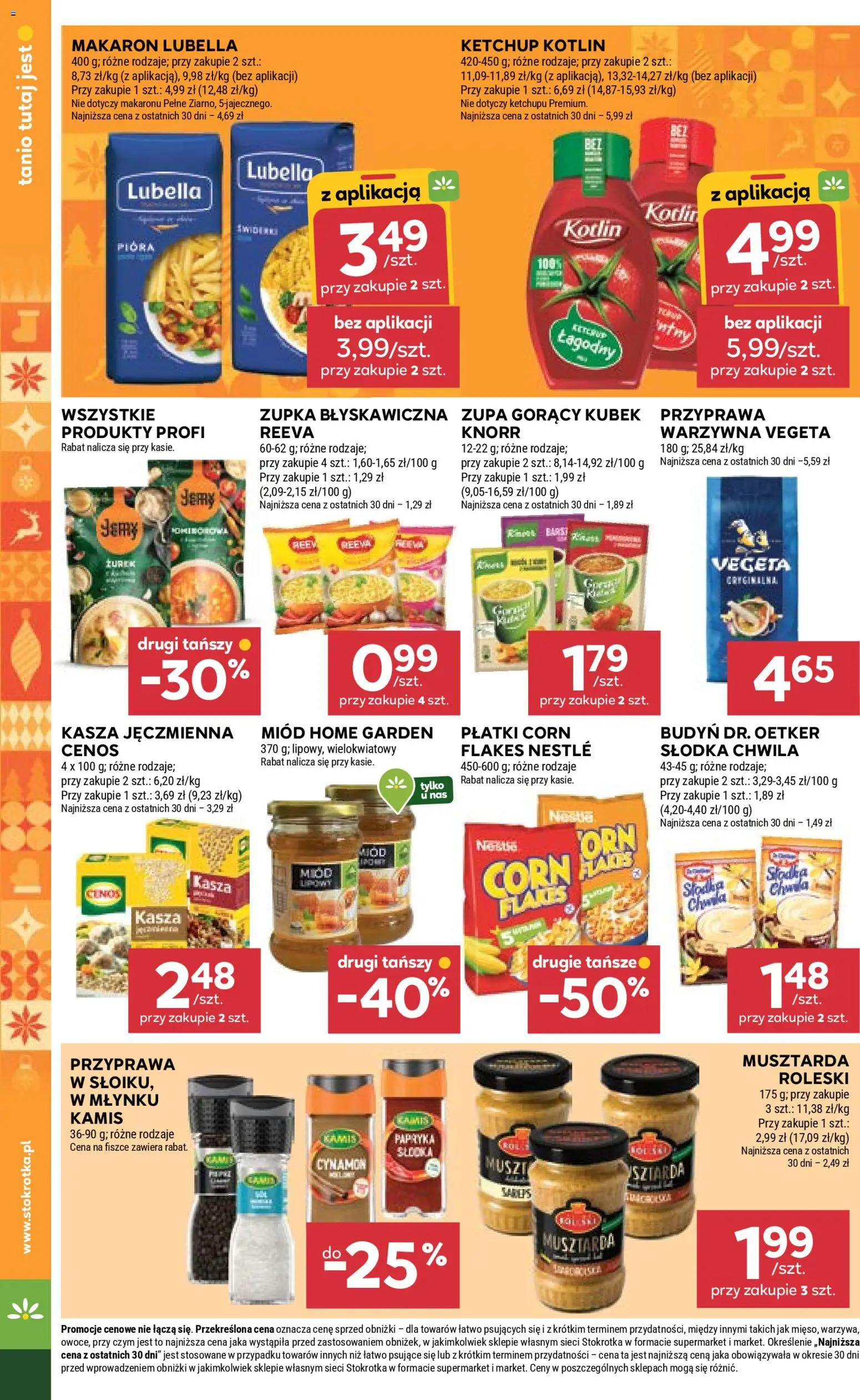 Stokrotka Gazetka - Market od 04.12.2025 | Strona: 22 | Produkty: Musztarda, Zupa, Płatki, Warzywa