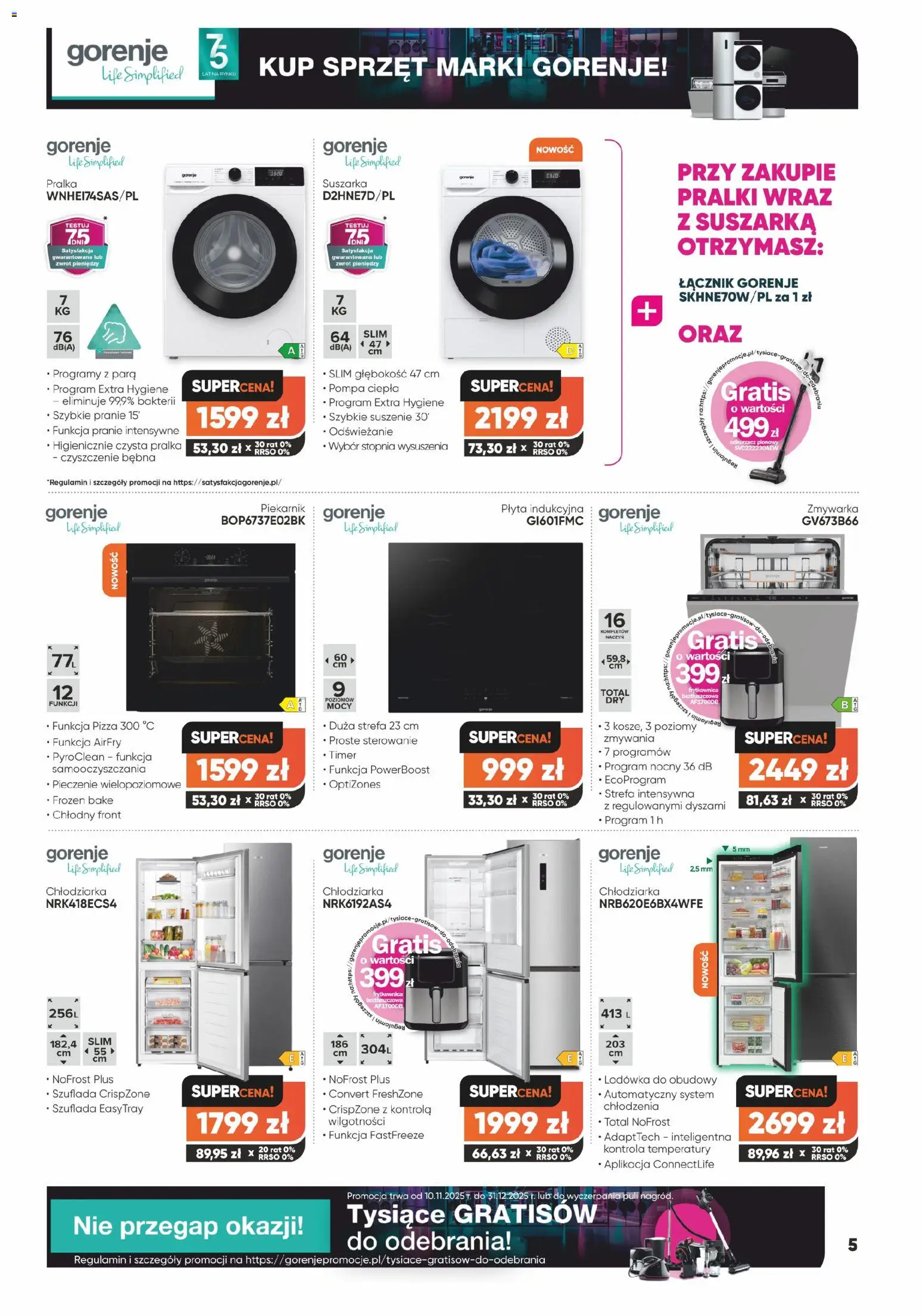 Max elektro Gazetka od 02.12.2025 | Strona: 5 | Produkty: Piekarnik, Zmywarka, Frytkownica, Frytkownica beztłuszczowa