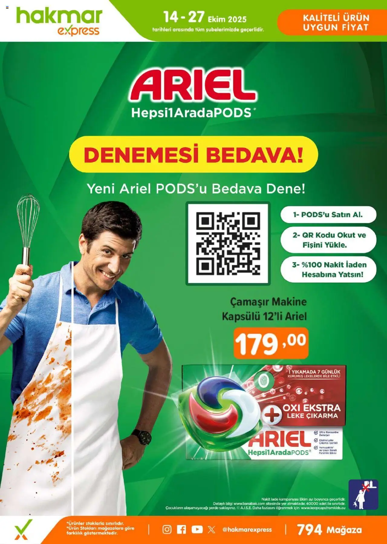 Hakmar Express Salı Aktüel Ürünler - 14.10.2025 tarihinden itibaren geçerlidir | Sayfa: 3 | Ürünler: Leke çıkarıcı, Deterjan