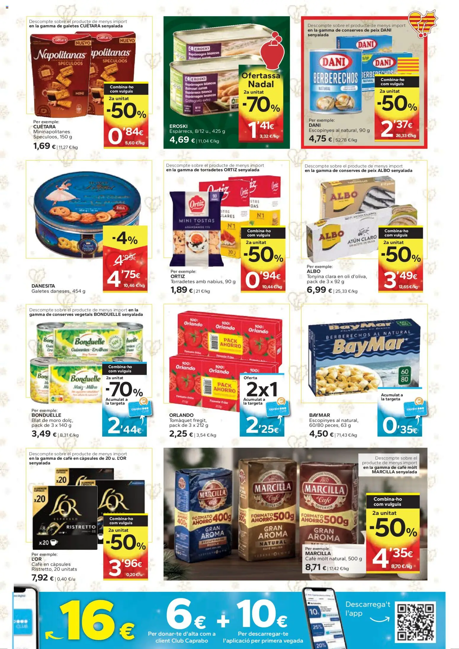 Caprabo folleto │ válido desde el 27.11.2025 | Página: 11 | Productos: Berberechos, Café, Νερό καρύδας, Atún claro