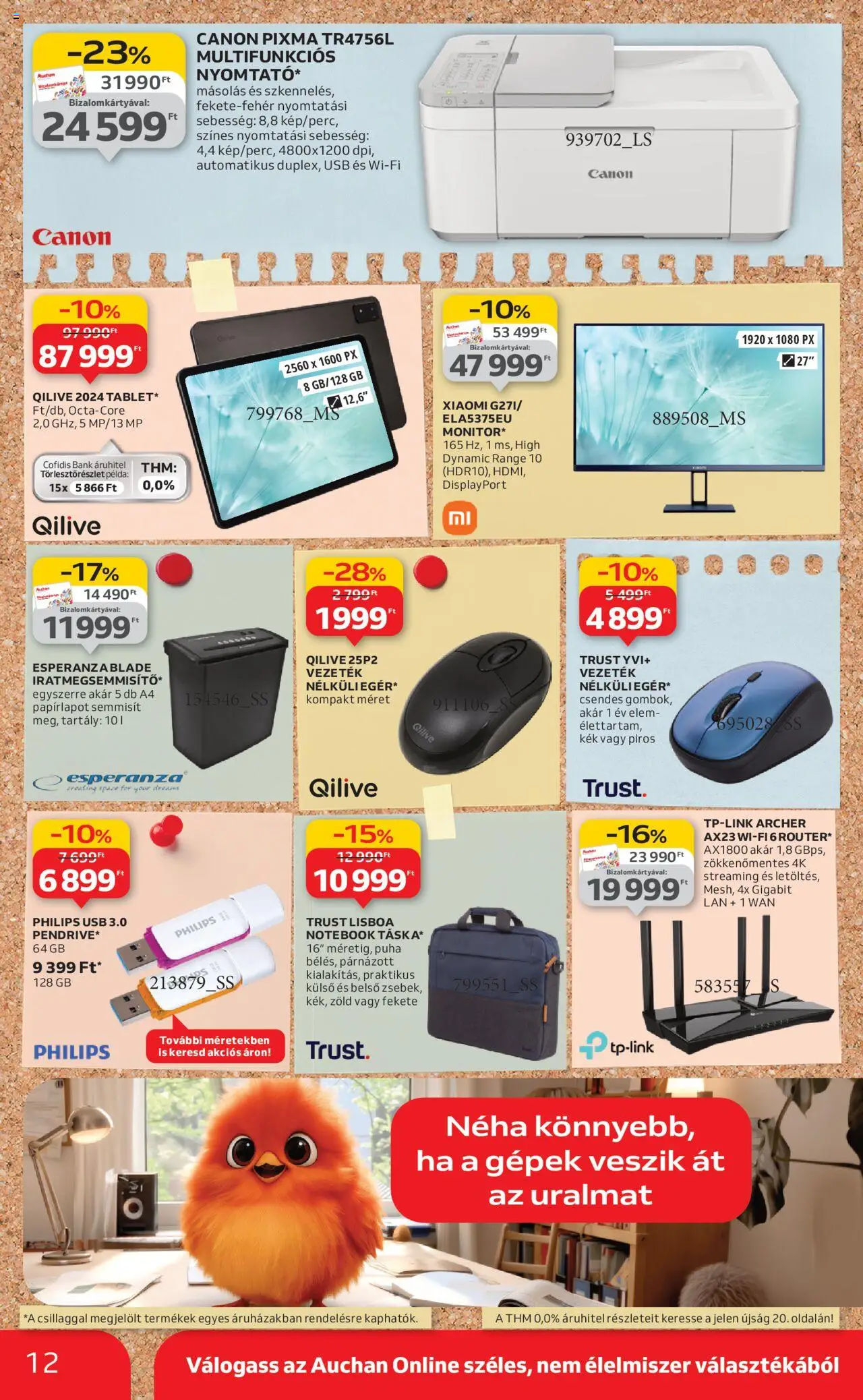 Auchan akciós ujság - amely érvényes a következő dátumtól: 21.08.2025 | Oldal: 12 | Termékek: USB, Xiaomi