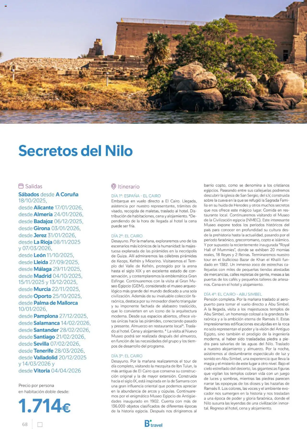 B the travel brand Egipto │ válido desde el 01.07.2025 | Página: 68