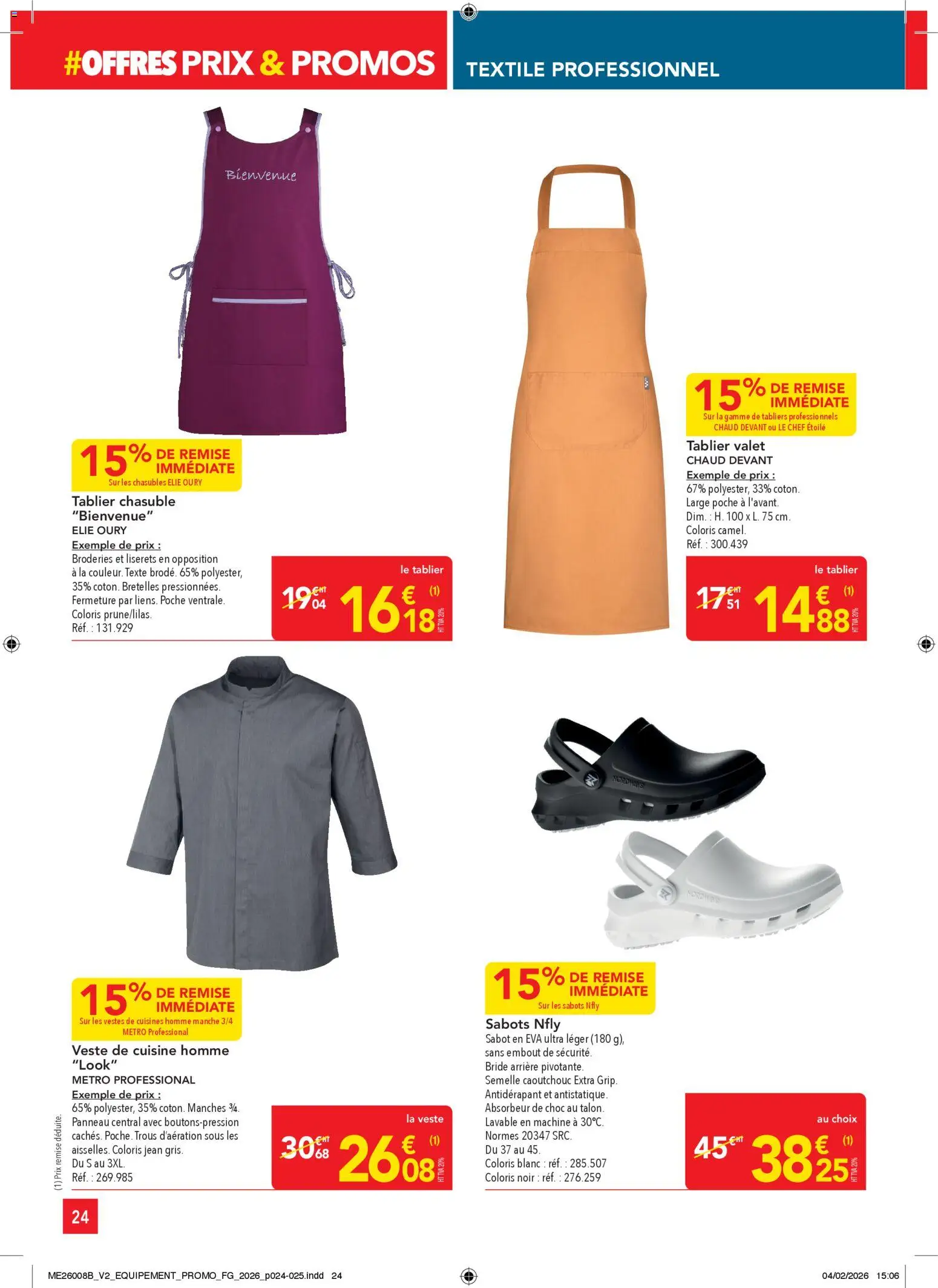 {H1} | Page: 24 | Produits: Tablier, Veste