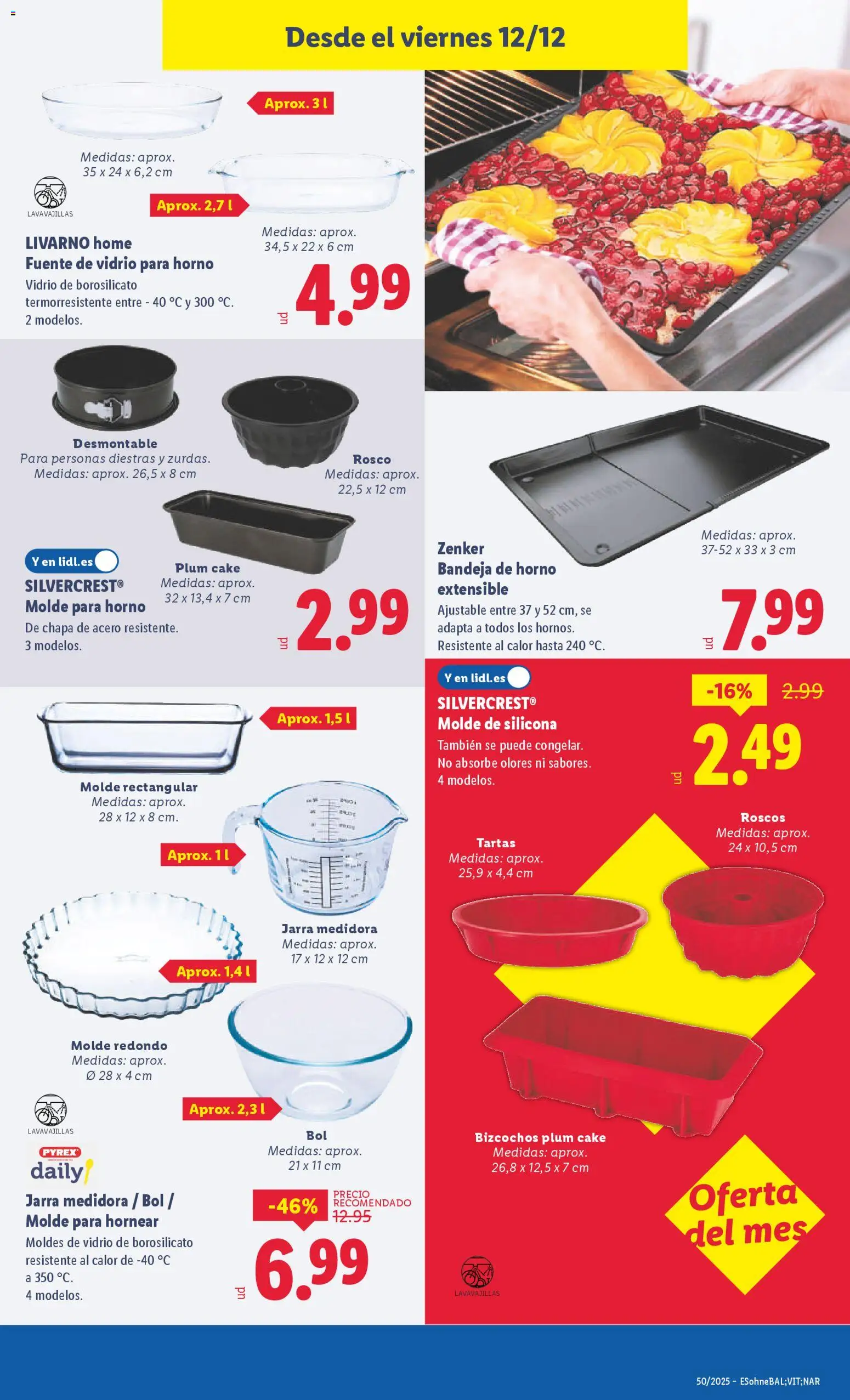 Lidl folleto de bazar │ válido desde el 08.12.2025 | Página: 29 | Productos: Pan, Horno, Lavavajillas, Bandeja