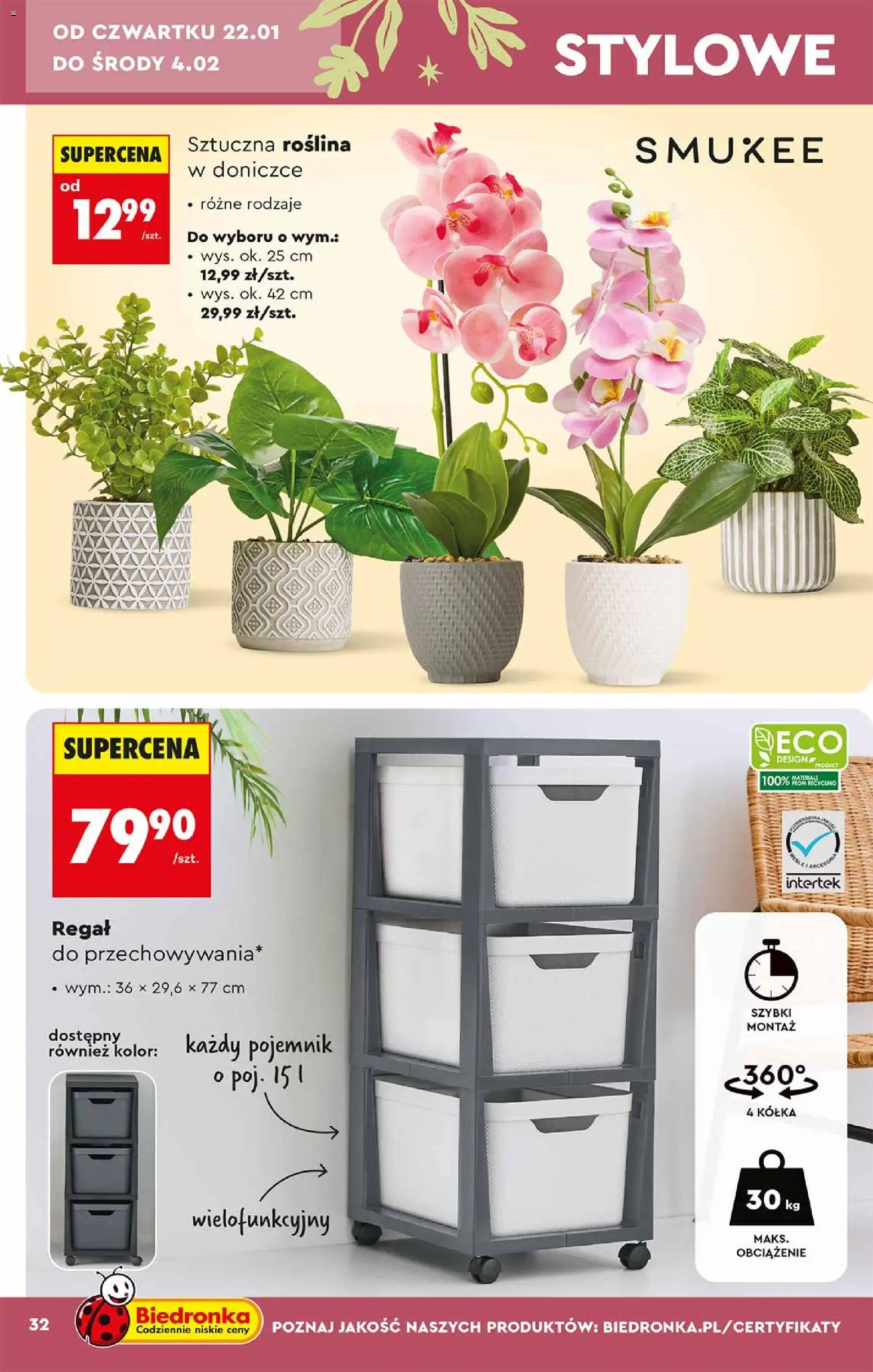 Biedronka gazetka - Hity i inspiracje od 17.01.2026 | Strona: 32 | Produkty: Regał