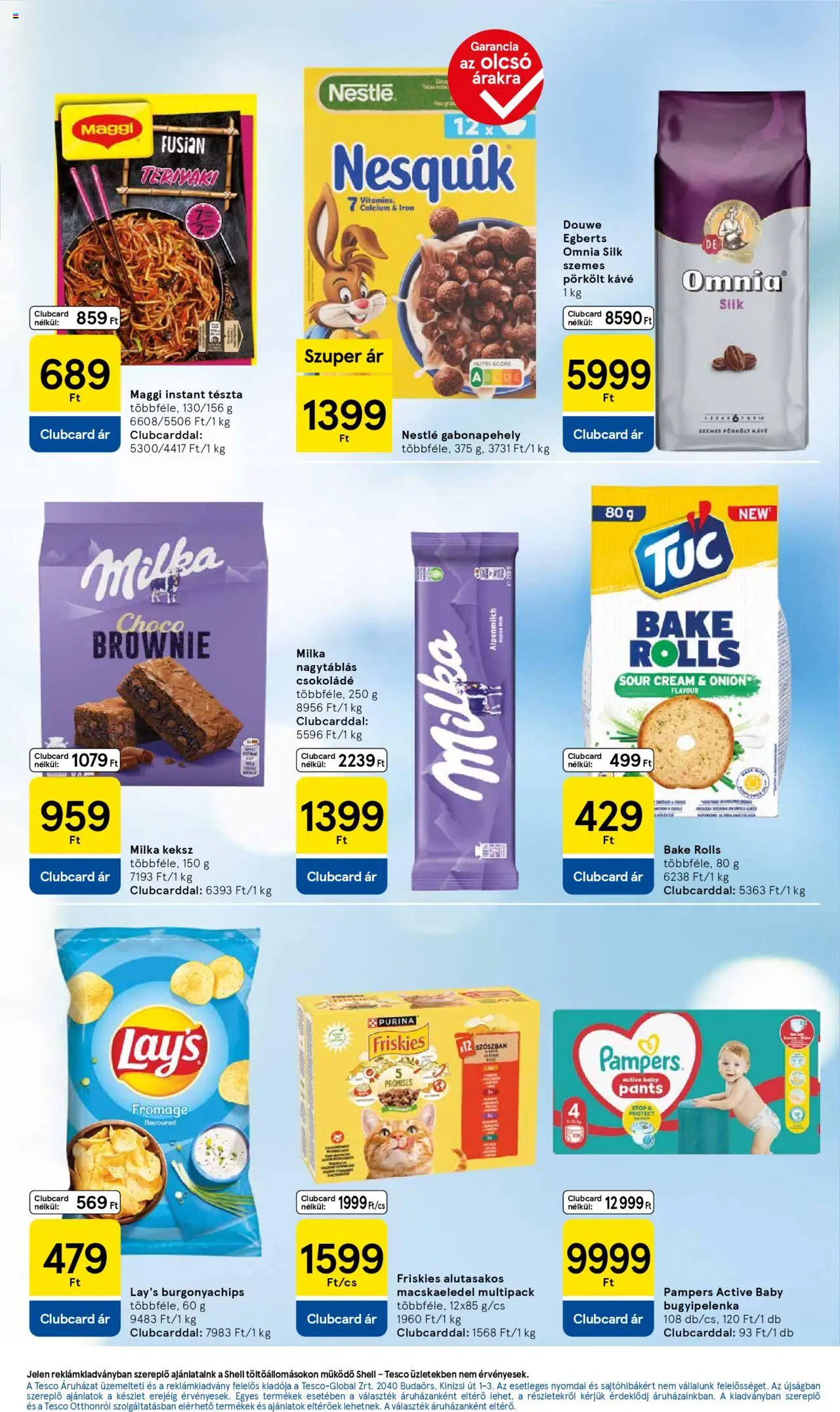 Tesco akciós ujság - amely érvényes a következő dátumtól: 12.06.2025 | Oldal: 5 | Termékek: Pampers, Chips, Csokoládé, Keksz