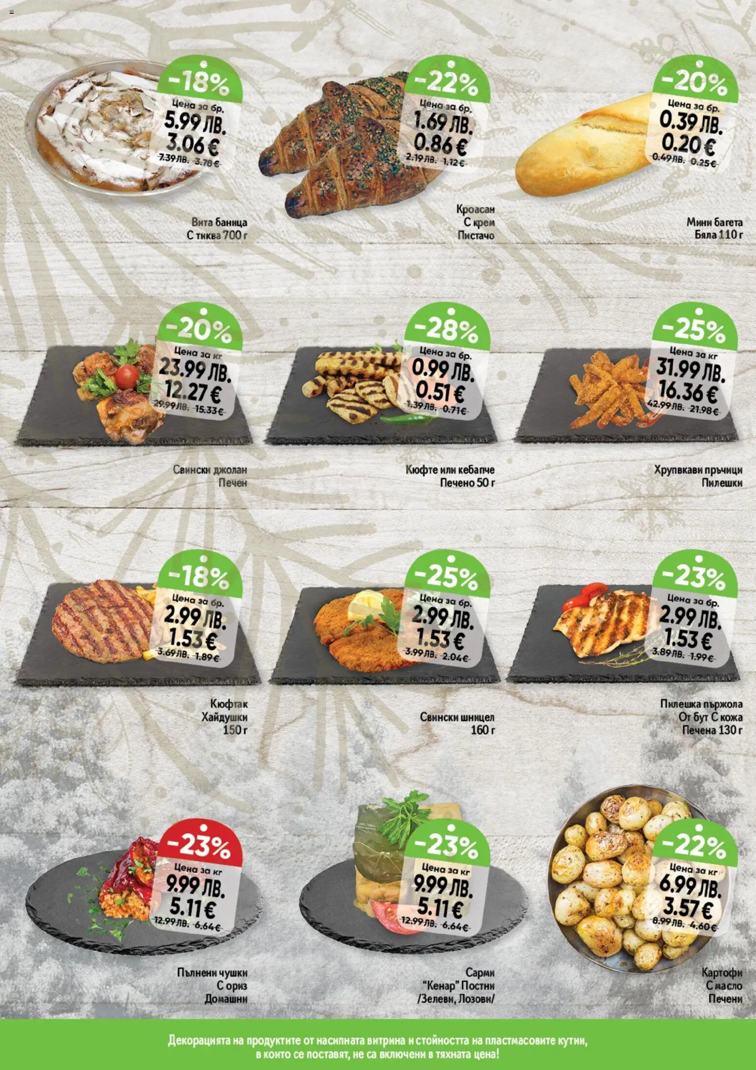 {H1} | Страница: 14 | Продукти: Масло, Баница, Шницел, Багета