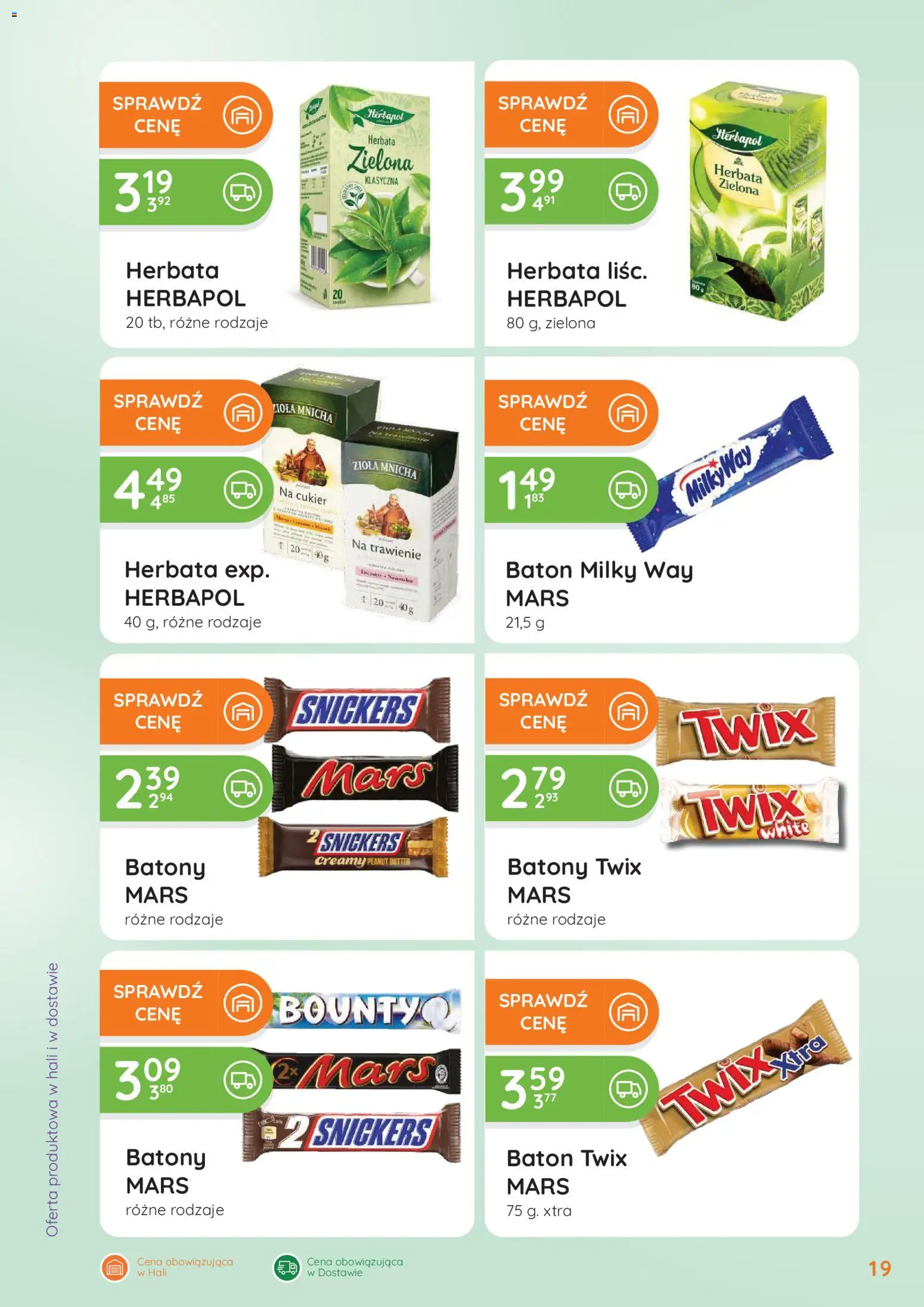 Eurocash gazetka - Oferta Handlowa od 06.04.2026 | Strona: 19 | Produkty: Baton, Herbata, Cukier