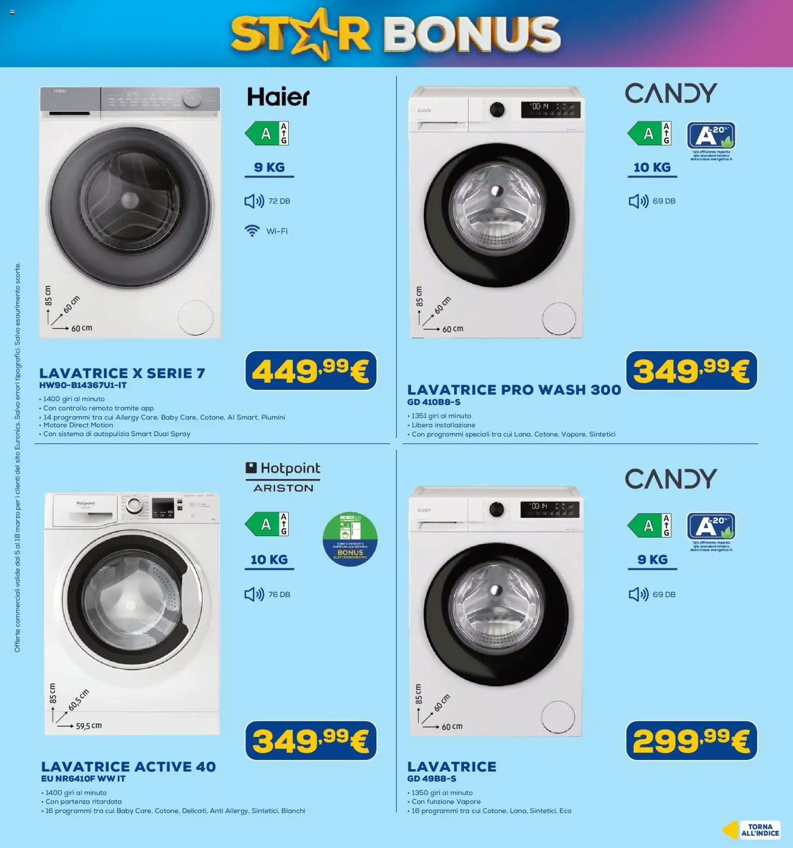 Volantino Euronics del 05.03.2026 | Pagina: 5 | Prodotti: Lavatrice