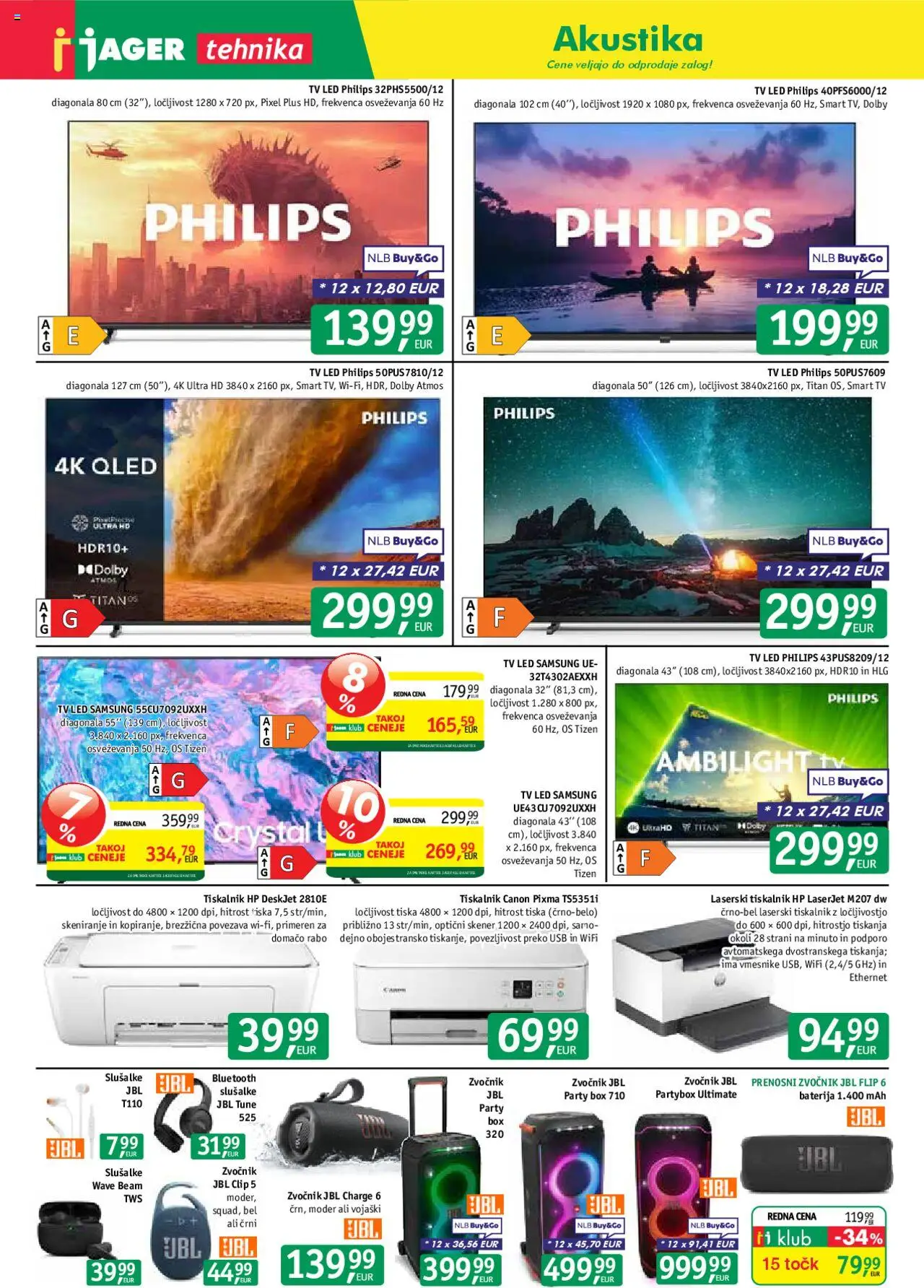 Novi Jager katalog ponudbe – veljaven od 22.10.2025 | Stran: 14 | Izdelki: Baterija, Tiskalnik, Slusalke, Bluetooth zvočnik