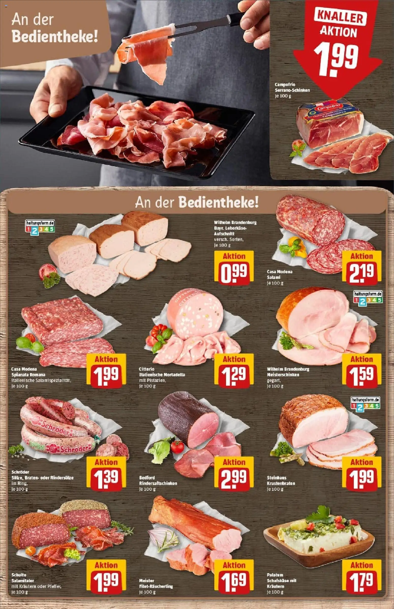 Rewe prospekt Darmstadt	 – gültig ab 26.10.2025 | Seite: 12 | Produkte: Krustenbraten, Salami, Schafskase, Leberkase
