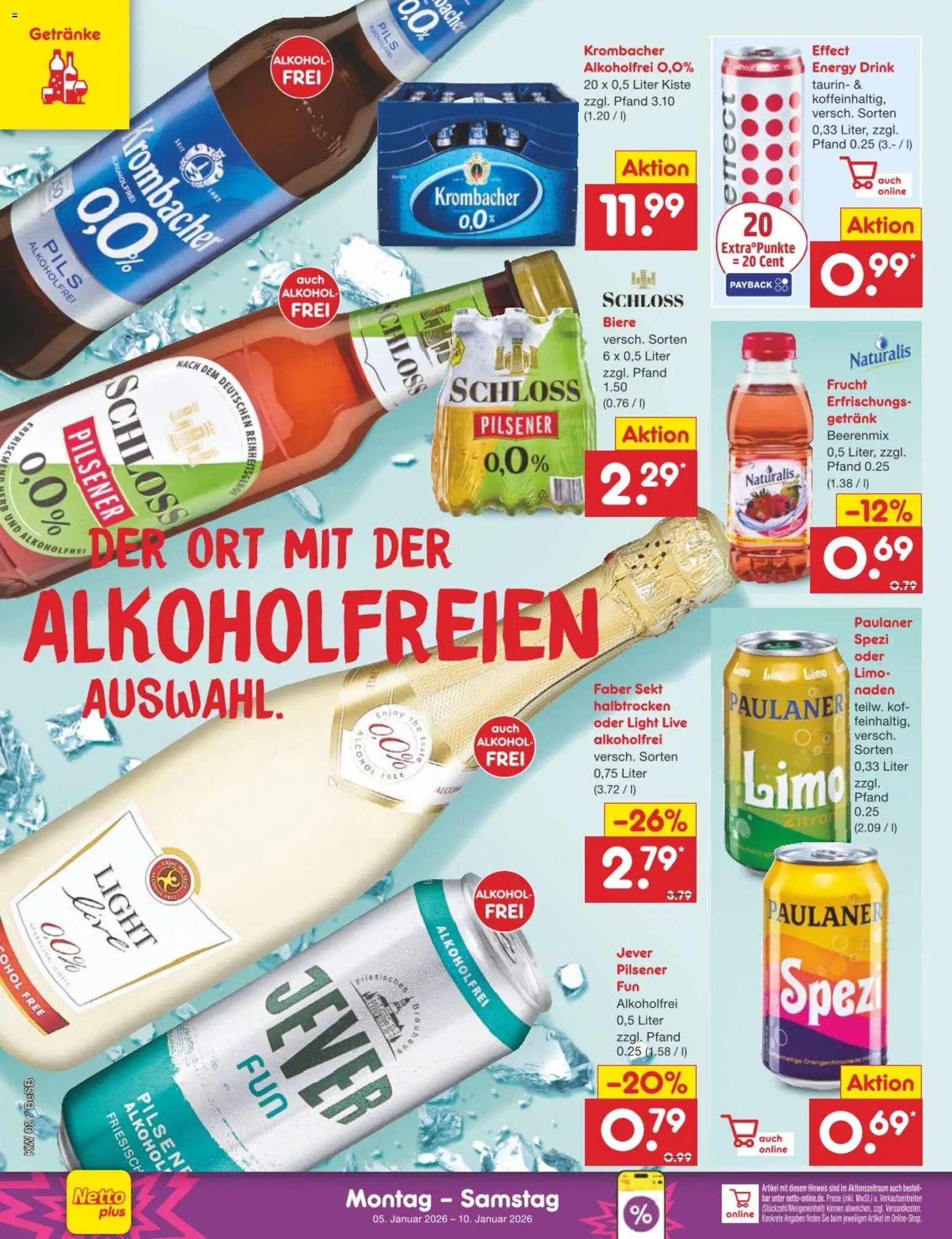 Netto Marken-Discount Prospekt 	 – gültig ab 05.01.2026 | Seite: 24 | Produkte: Energy, Paulaner spezi, Pils, Krombacher