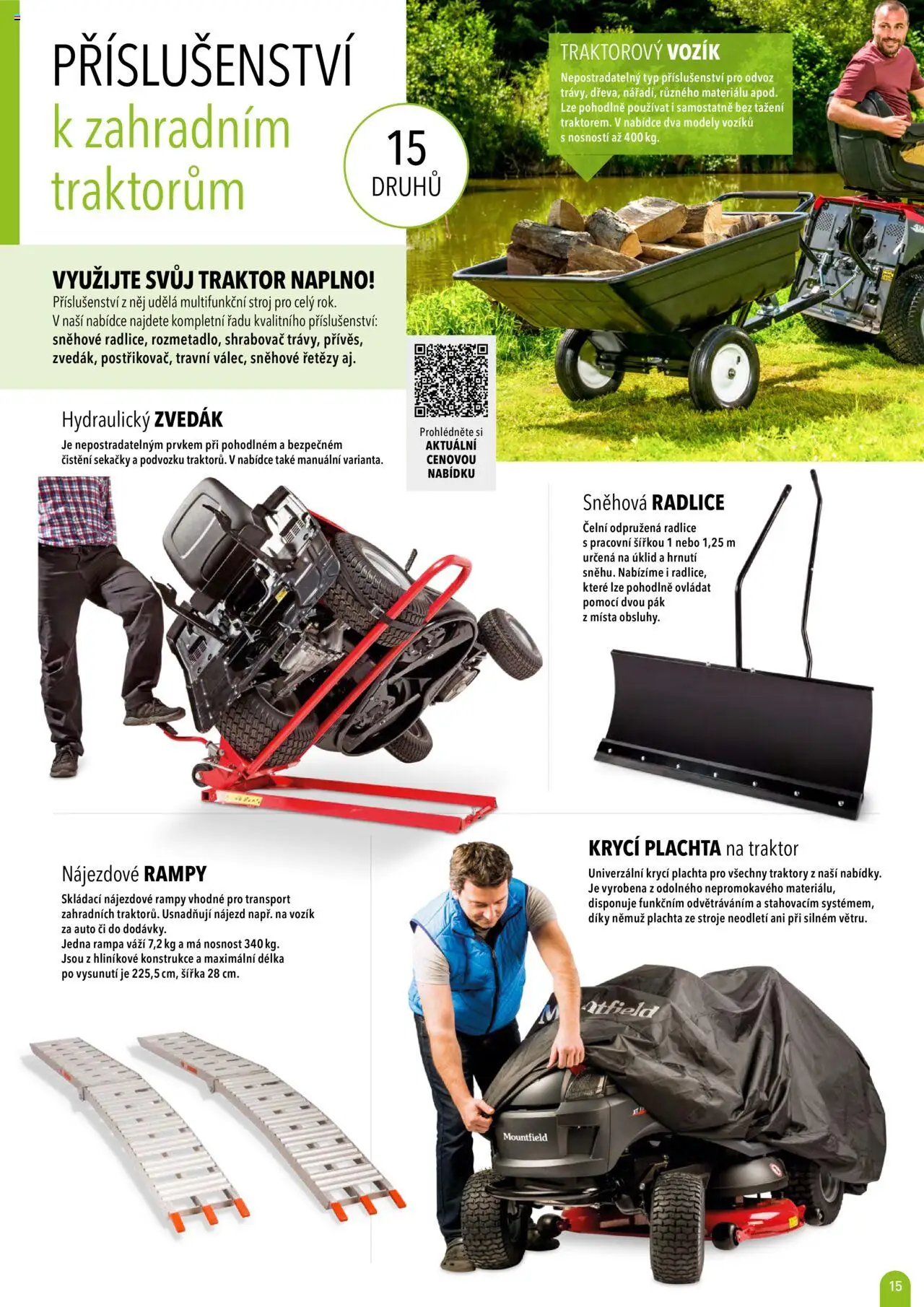 Mountfield katalog 2025 od 16.04.2025 | Strana: 15 | Produkty: Hydraulický zvedák, Modely, Plachta