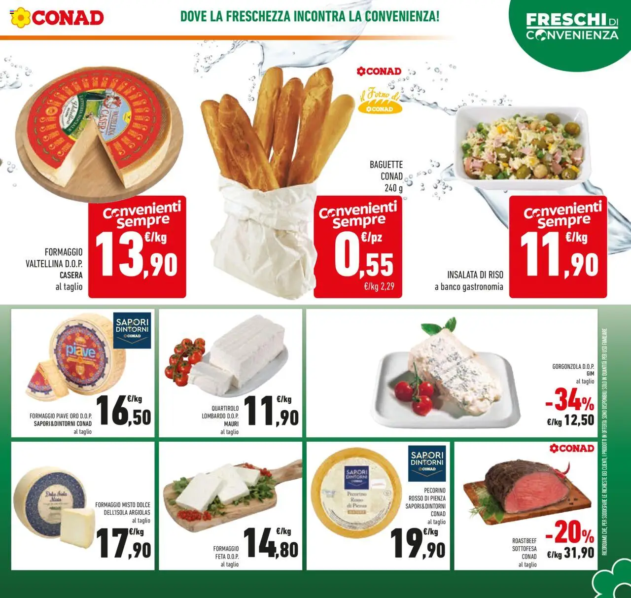 Volantino Conad del 13.08.2025 | Pagina: 9 | Prodotti: Riso, Insalata, Forno, Gorgonzola