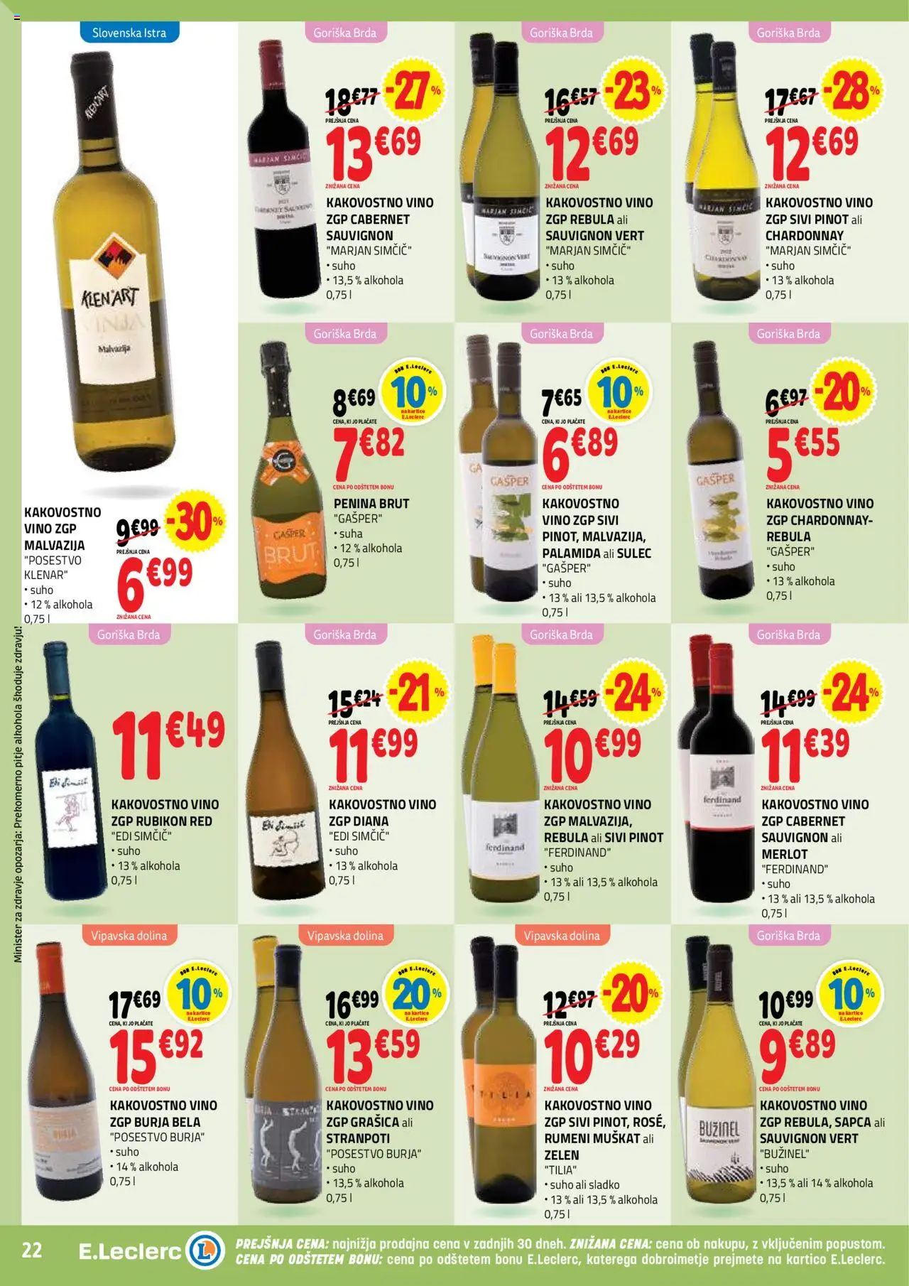 E.leclerc katalog │ velja od 20.08.2025 | Stran: 22 | Izdelki: Penina, Vino