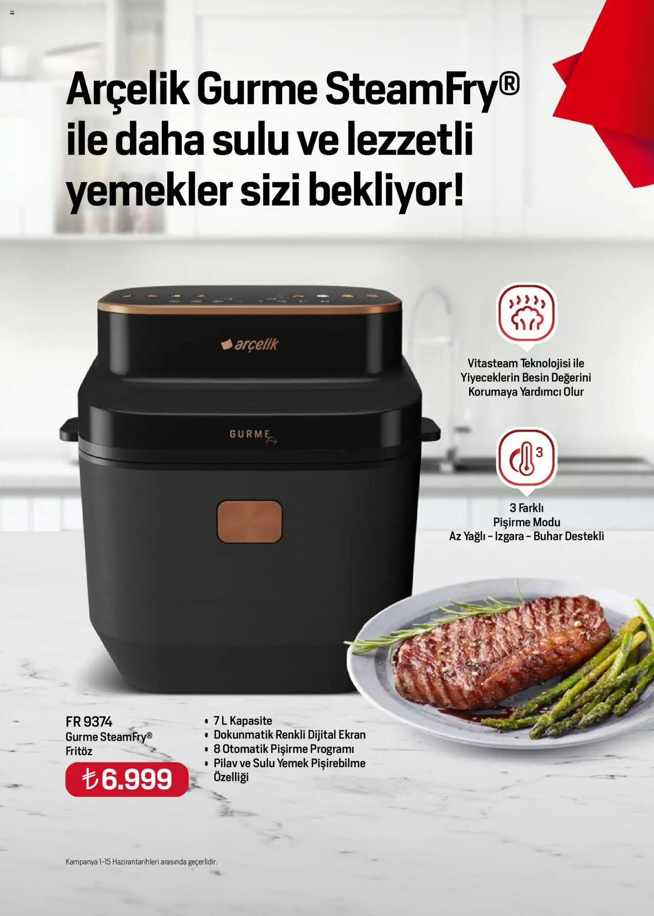 Arçelik Katalog - 01.06.2025 tarihinden itibaren geçerlidir | Sayfa: 71 | Ürünler: Fritöz, Pilav, Izgara