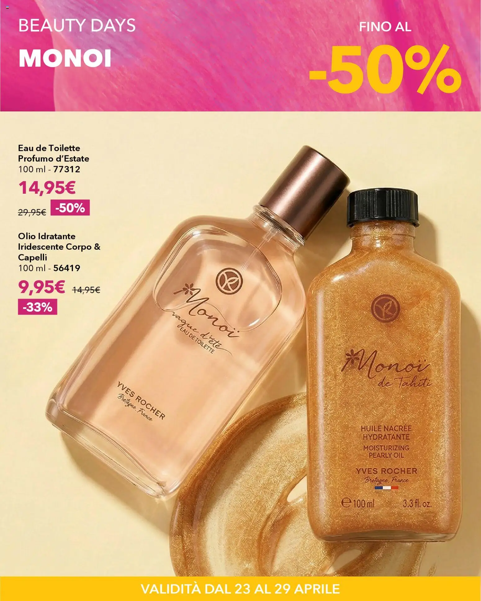 Volantino Yves Rocher del 23.04.2026 | Pagina: 6 | Prodotti: Olio, Profumo