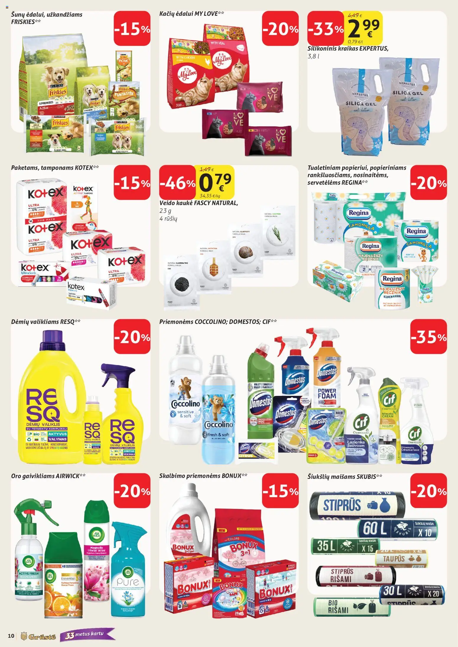 GRUSTE akcijos nuo 01.03.2026 | Puslapis: 10 | Prekių: Kaukė, Dėmių valiklis, Veido kaukė