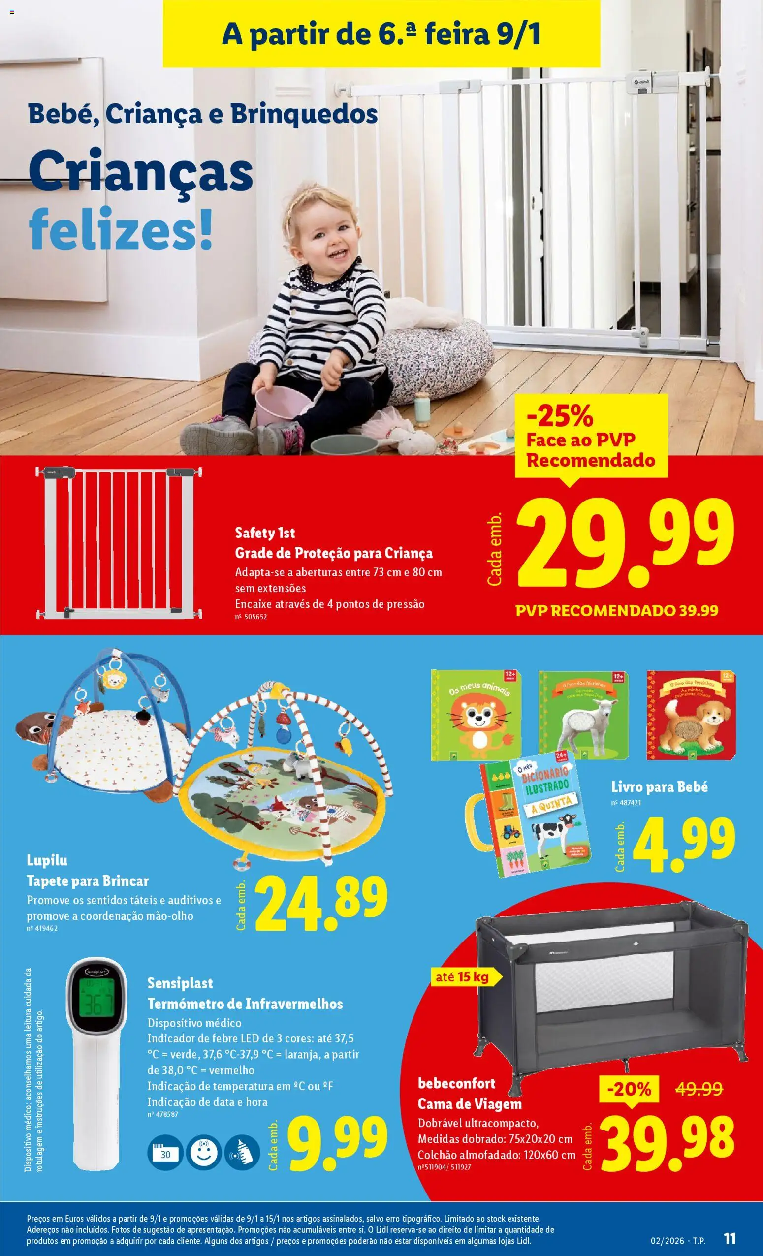 Lidl Novidades │ válido de 05.01.2026 | Página: 11 | Produtos: Termómetro, Cama, Colchão, Tapete