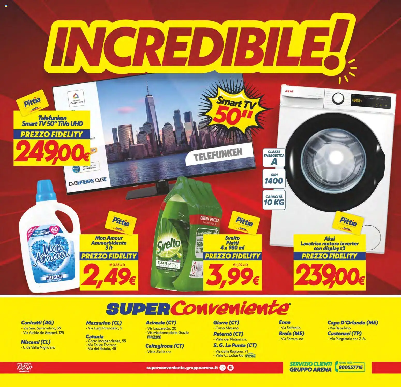 Volantino SuperConveniente del 05.12.2025 | Pagina: 32 | Prodotti: smart TV, Lavatrice, TV, Profumo