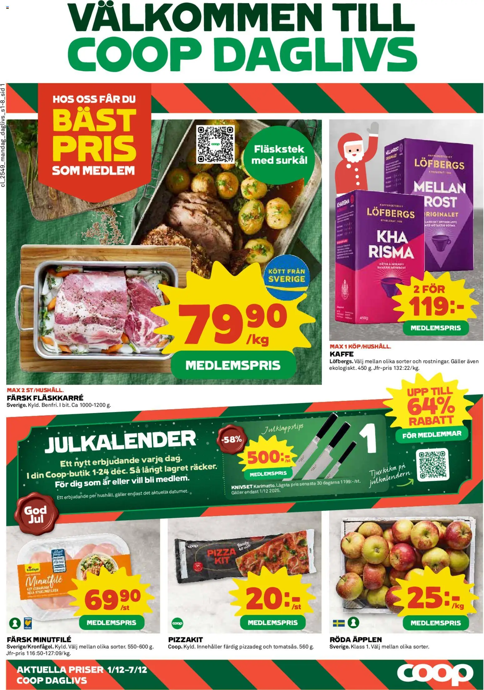 Coop Daglivs reklamblad aktuell från 01.12.2025 | Sida: 1