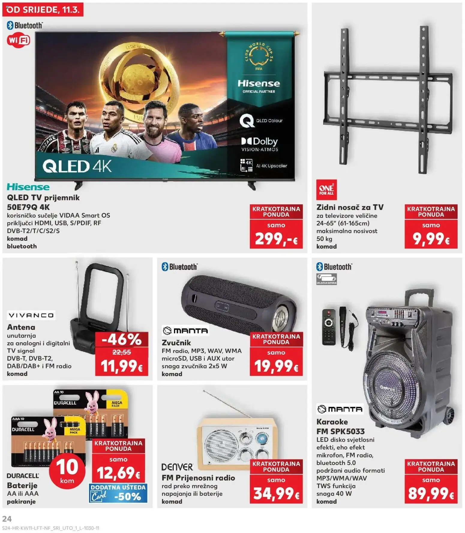 Kaufland katalog | vrijedi od 10.03.2026 | Stranica: 24 | Proizvodi: Baterije, Audio, Zvučnik, USB