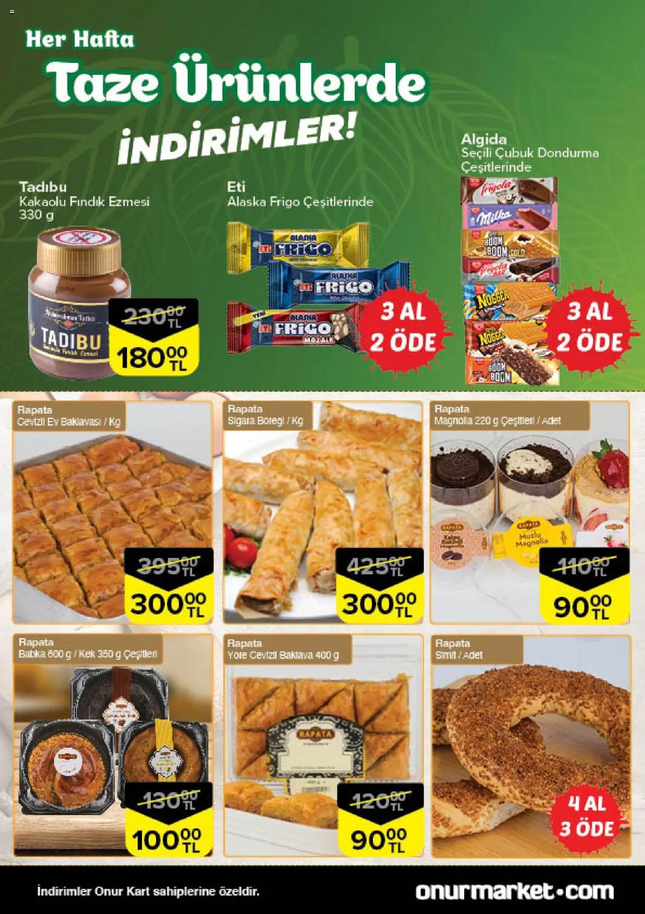 Onur Market Katalog Taze Ürünlerde İndirimler - Bursa - 25.09.2025 tarihinden itibaren geçerlidir | Sayfa: 4 | Ürünler: Simit, Fındık, Dondurma