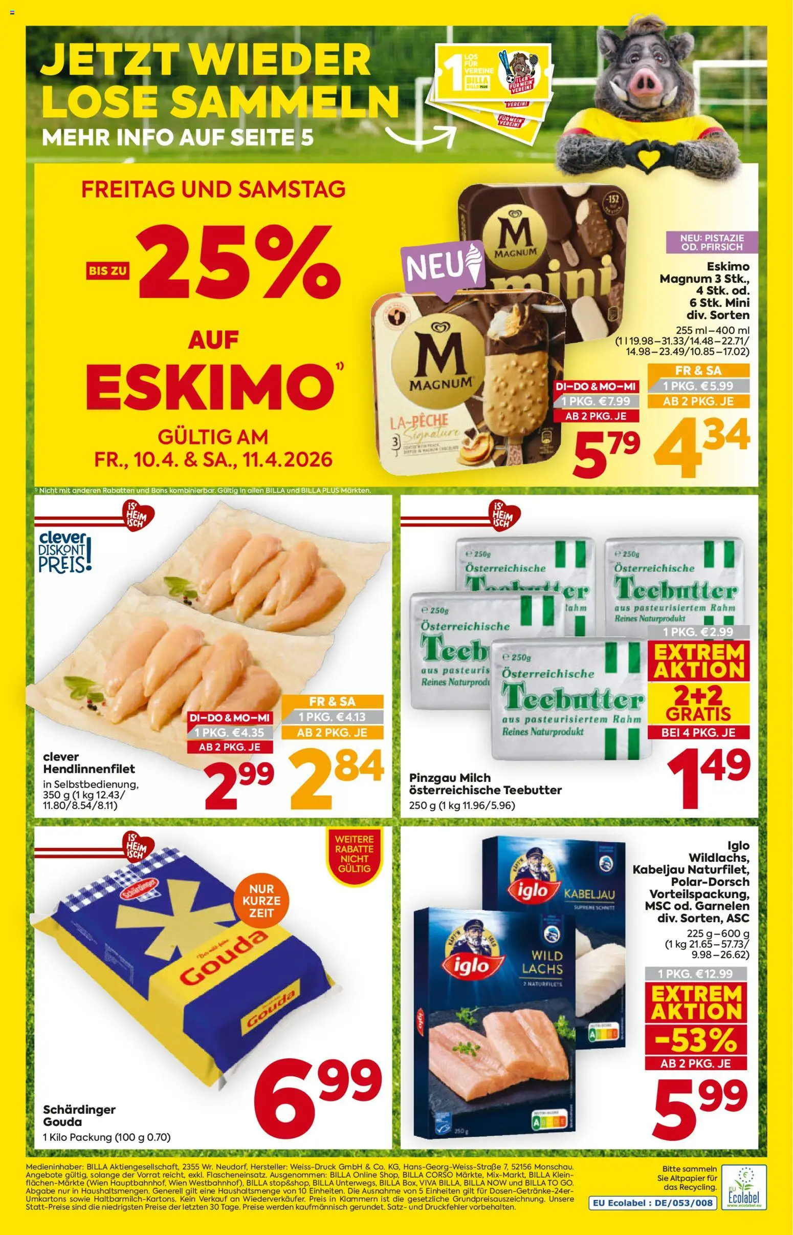 Billa Flugblatt - Salzburg gültig ab 07.04.2026 | Seite: 16 | Produkte: Rizsliszt, Pfirsich, Milch