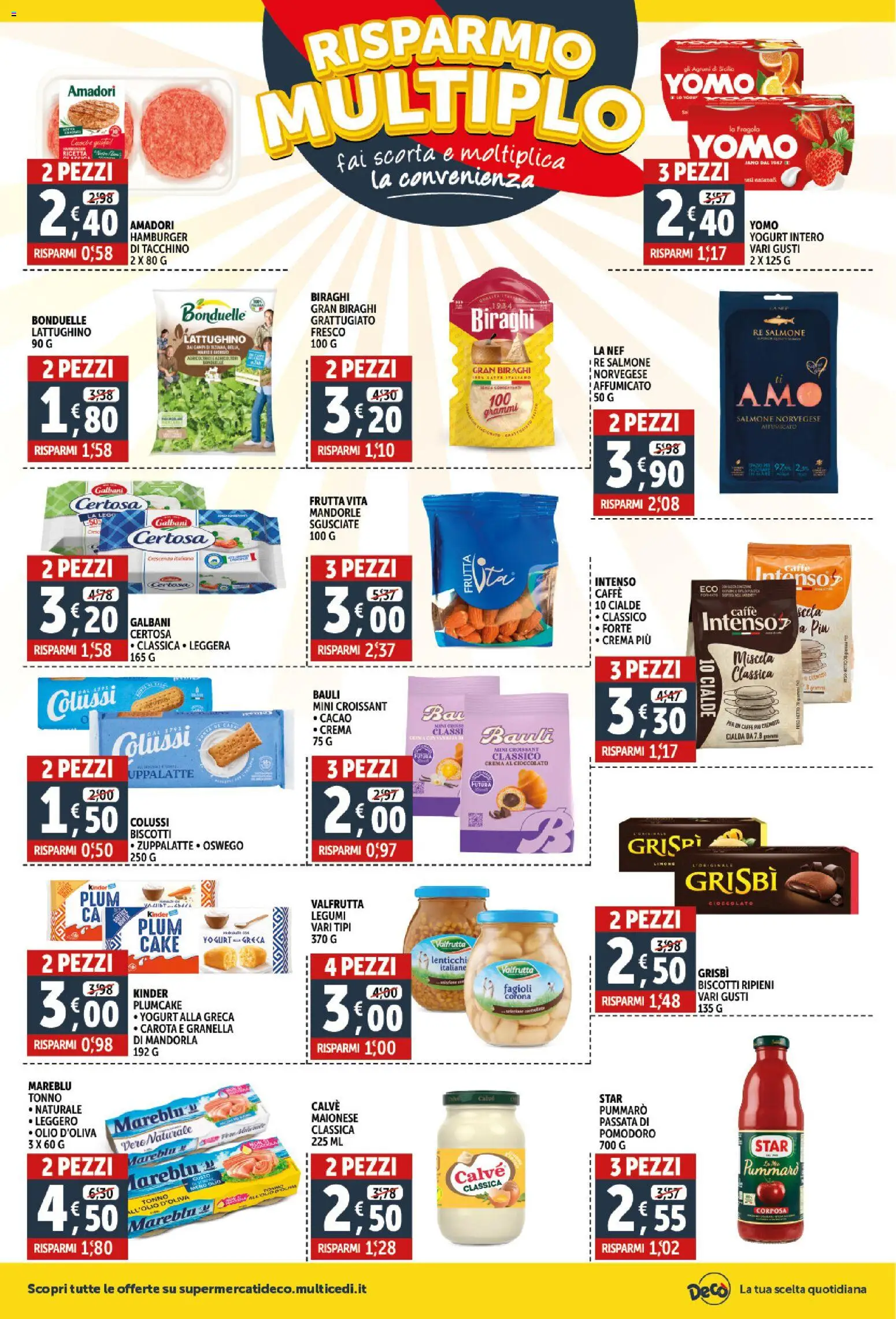 Volantino Decò del 10.03.2026 | Pagina: 2 | Prodotti: Frutta, Latte, Croissant, Hamburger