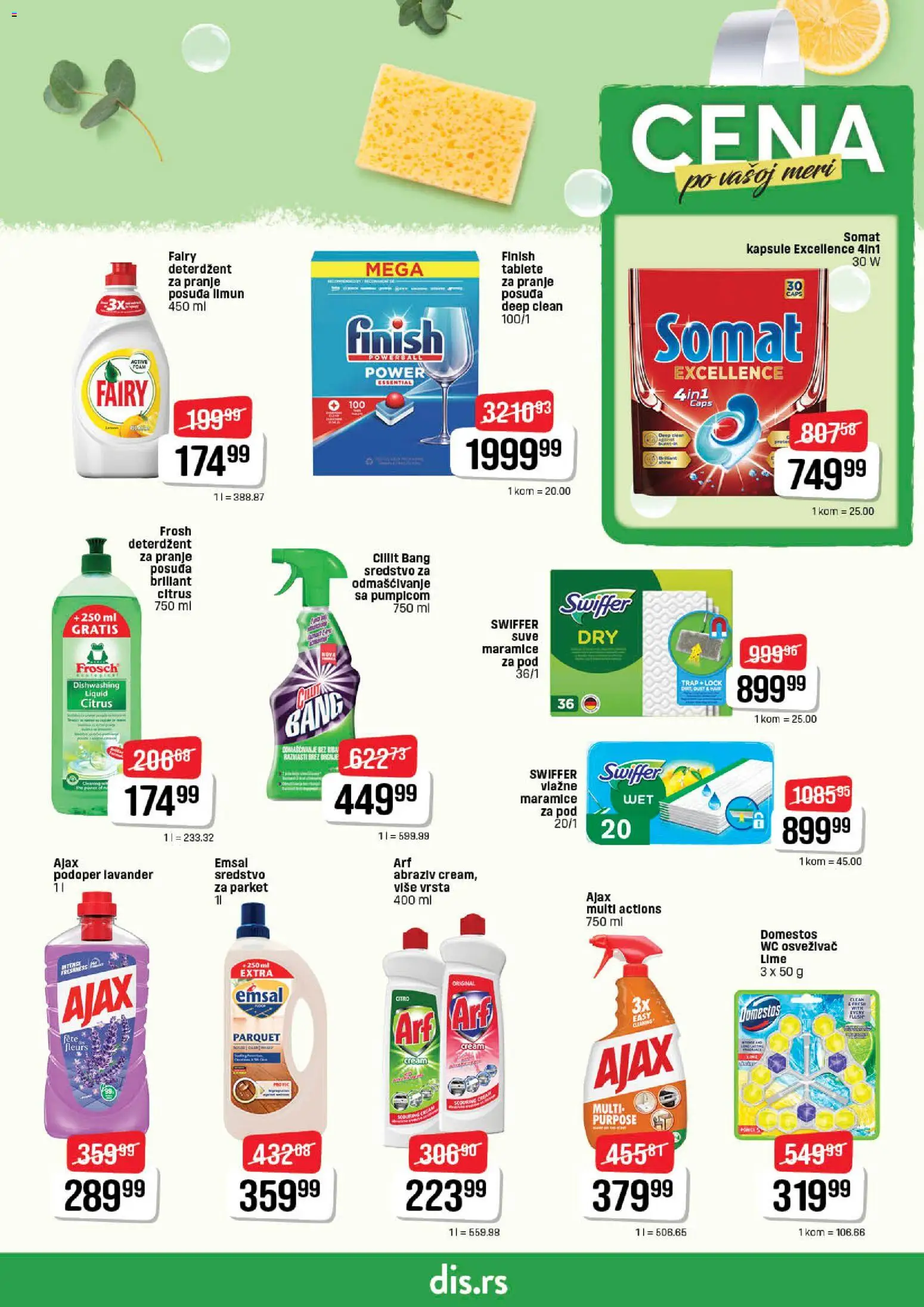 DIS katalog - važi od 06.11.2025 | Strana: 19 | Proizvode: Deterdžent, Somat, Wc, Vlažne maramice
