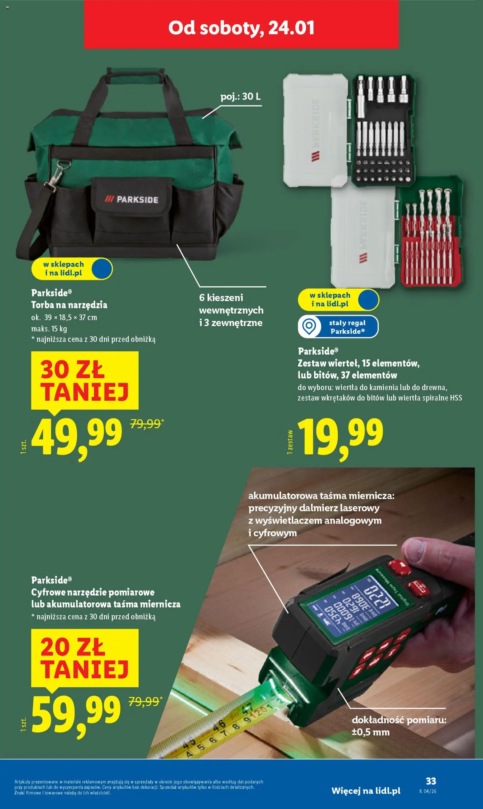 Lidl Katalog od 19.01.2026 | Strona: 37 | Produkty: Torba, Dalmierz laserowy, Regał