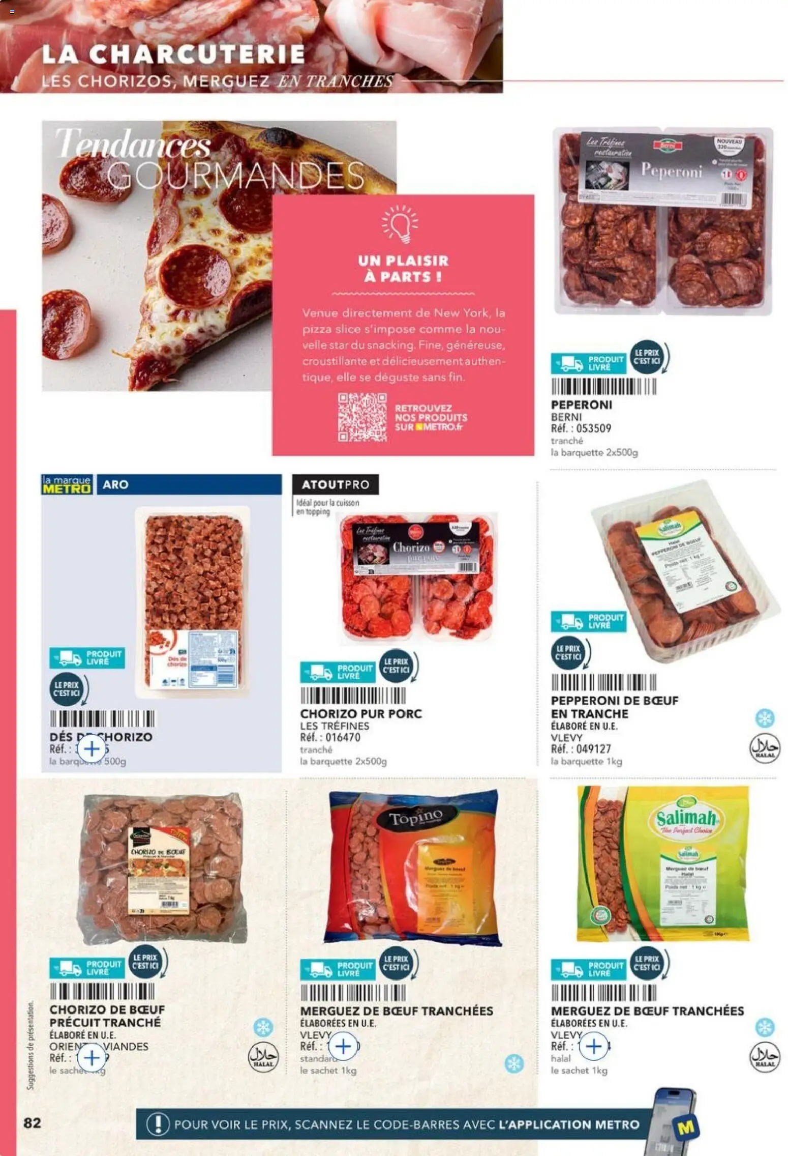 {H1} | Page: 82 | Produits: Pepperoni, Merguez, Porc, Livre