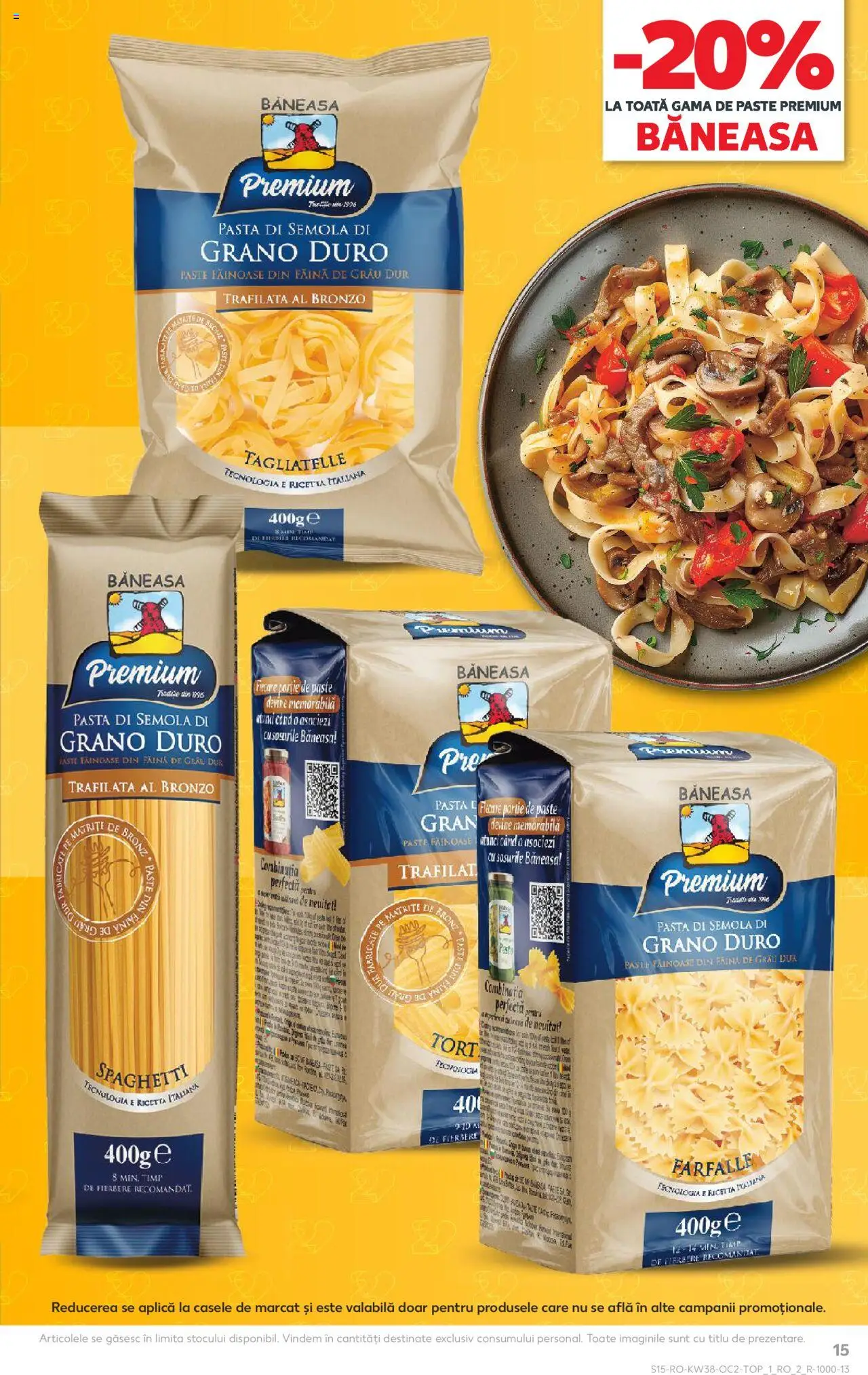 Noul catalog Kaufland – valabil de la 17.09.2025 | Pagină: 15 | Produse: Tort, Făină, Paste