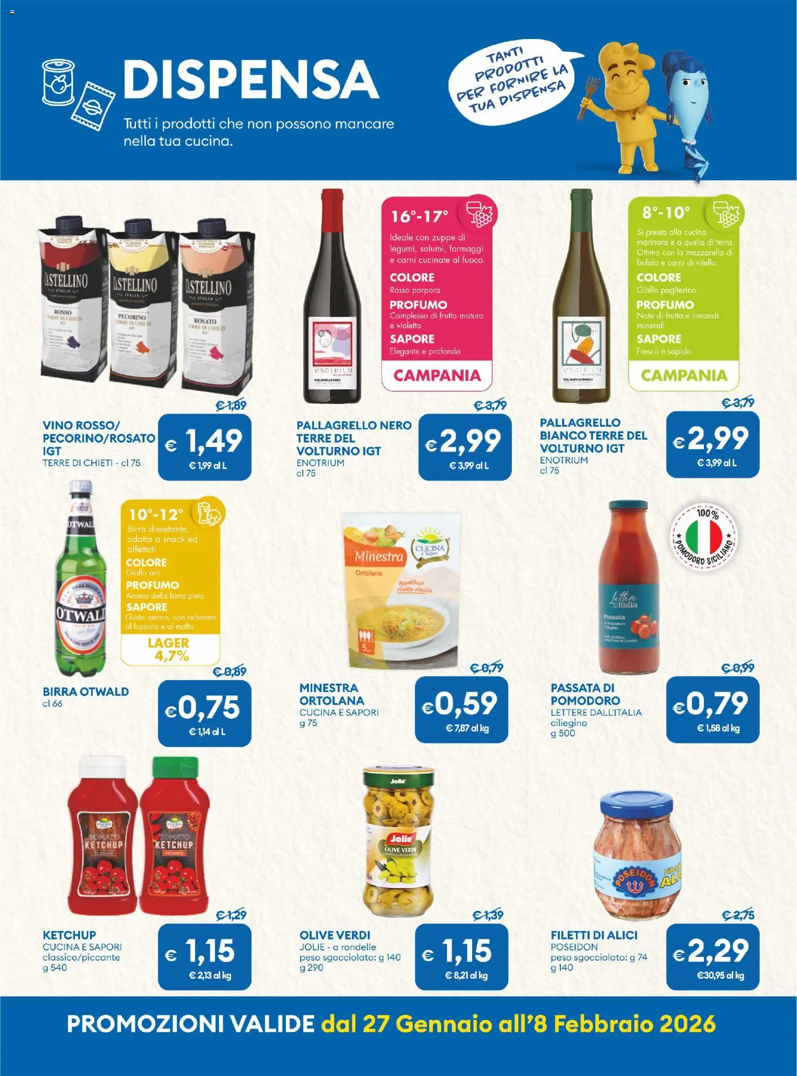 Volantino MD Discount del 27.01.2026 | Pagina: 19 | Prodotti: Birra, Frutta, Pomodoro, Pecorino