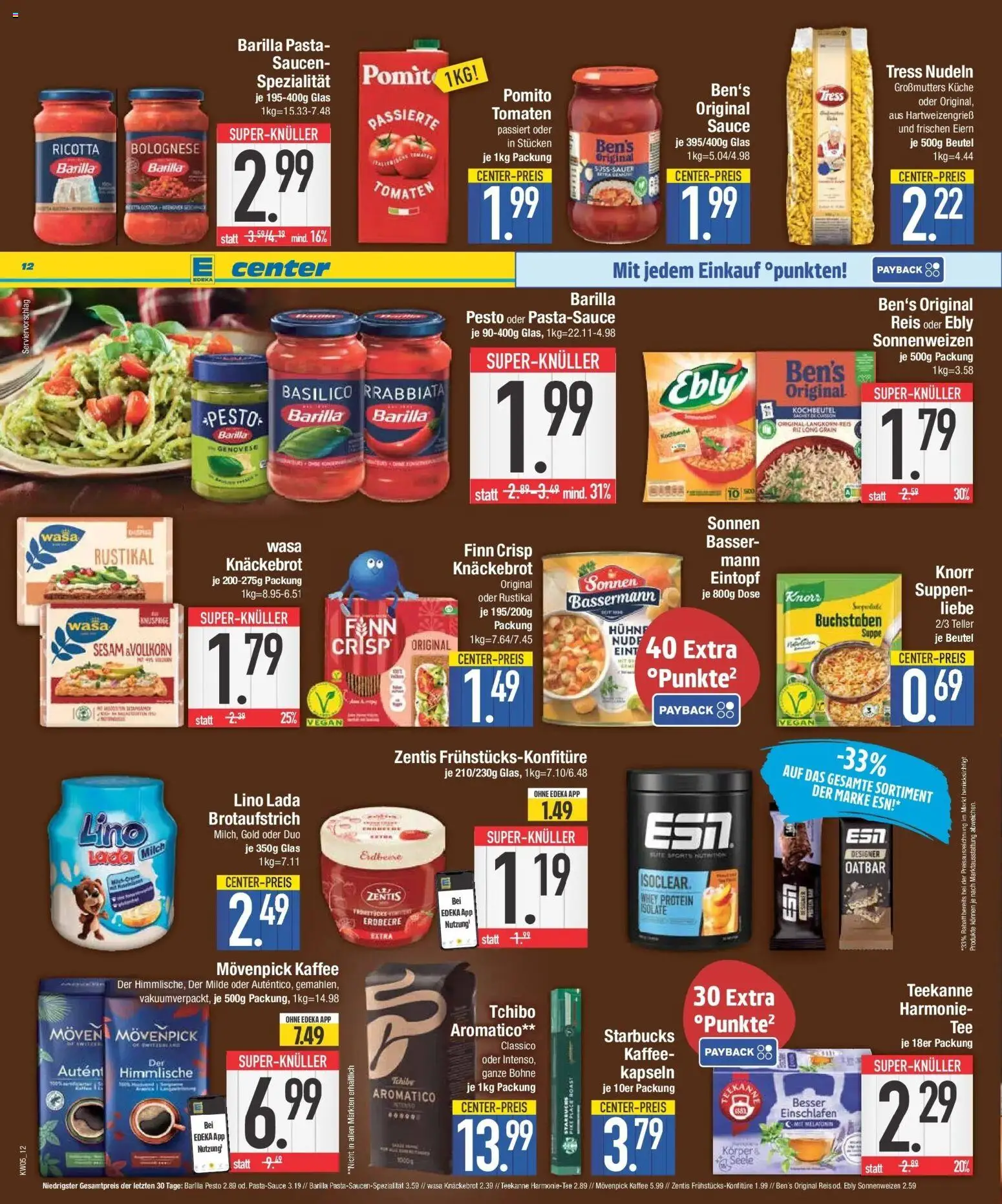 Edeka prospekt Krumbach	 – gültig ab 26.01.2026 | Seite: 16 | Produkte: Milch, Knorr, Movenpick kaffee, Pasta