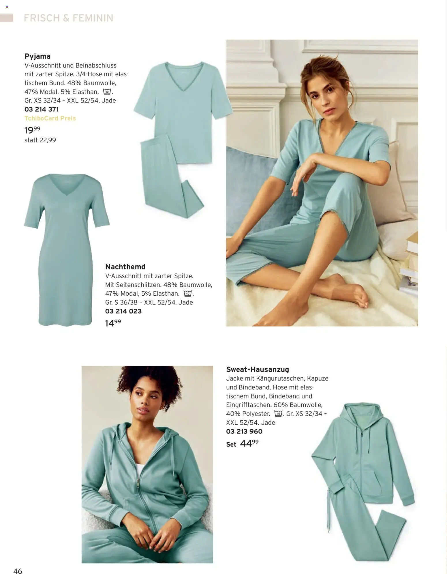Tchibo Katalog Frühling – gültig ab 24.03.2026 | Seite: 46 | Produkte: Jacke, Hose, Pyjama