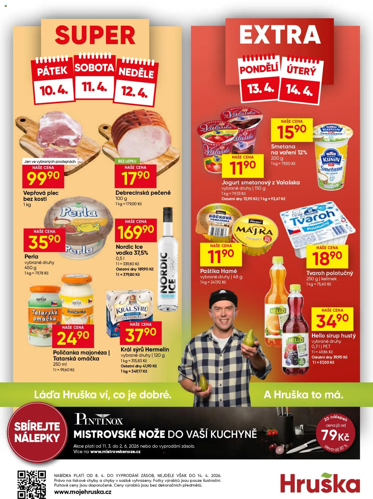 Hruška leták od 08.04.2026 | Strana: 10 | Produkty: Nože, Hello sirup, Majonéza, Perla