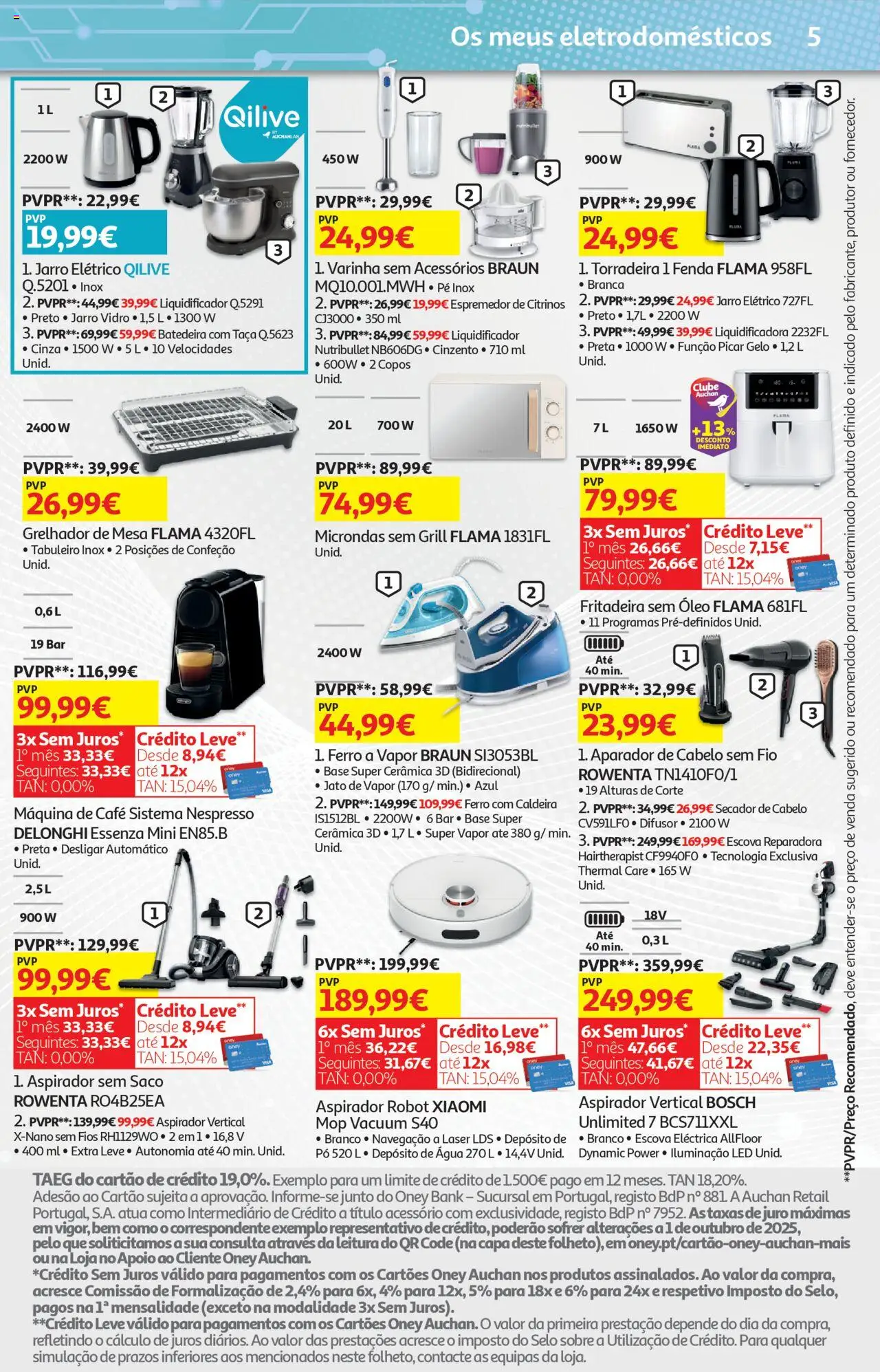 Auchan - Uma cozinha de Chef │ válido de 18.09.2025 | Página: 28 | Produtos: Ferro a vapor, Máquina de café, Ferro, Liquidificador