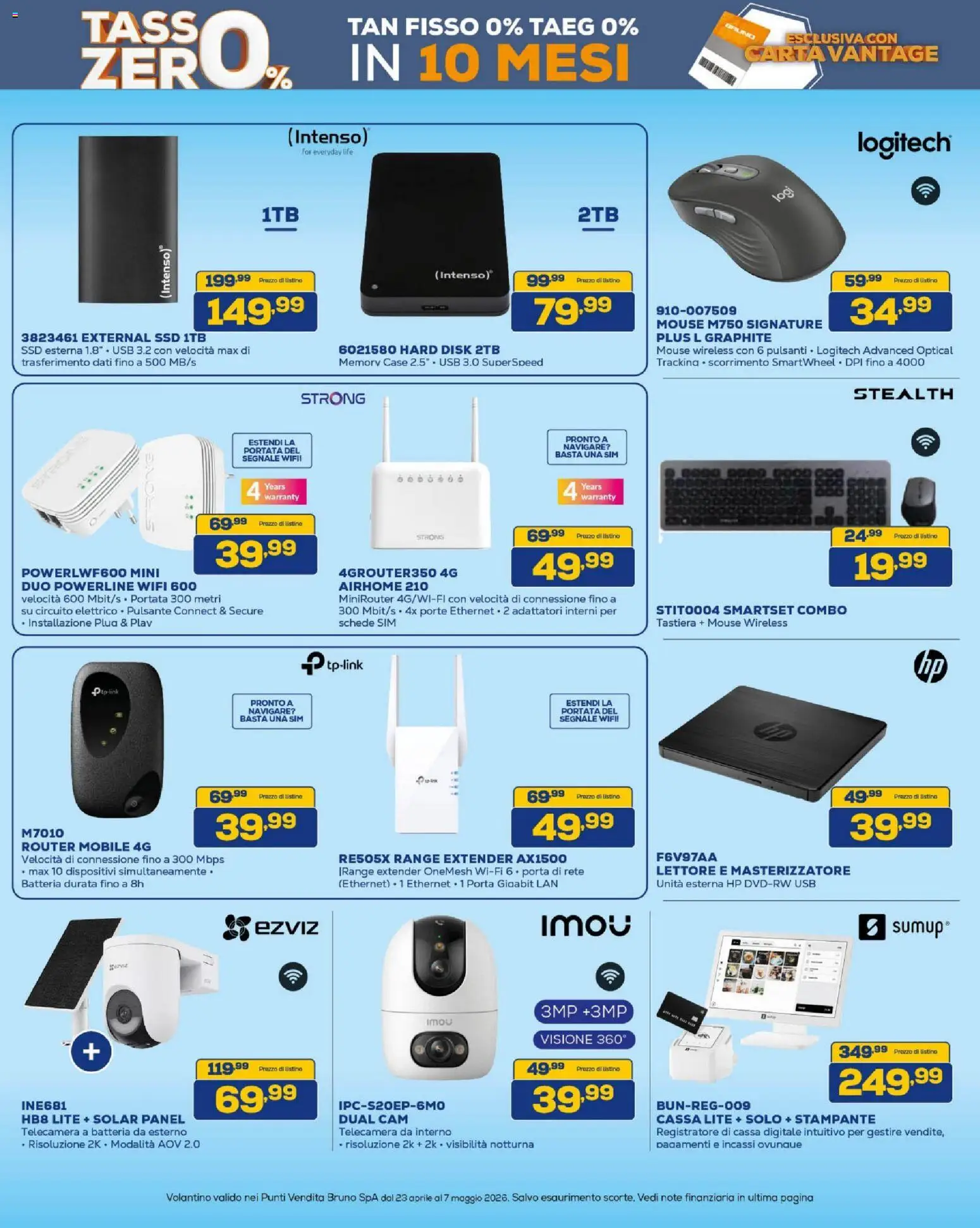 Volantino BRUNO del 23.04.2026 | Pagina: 18 | Prodotti: Range extender, Mouse, USB, Batteria