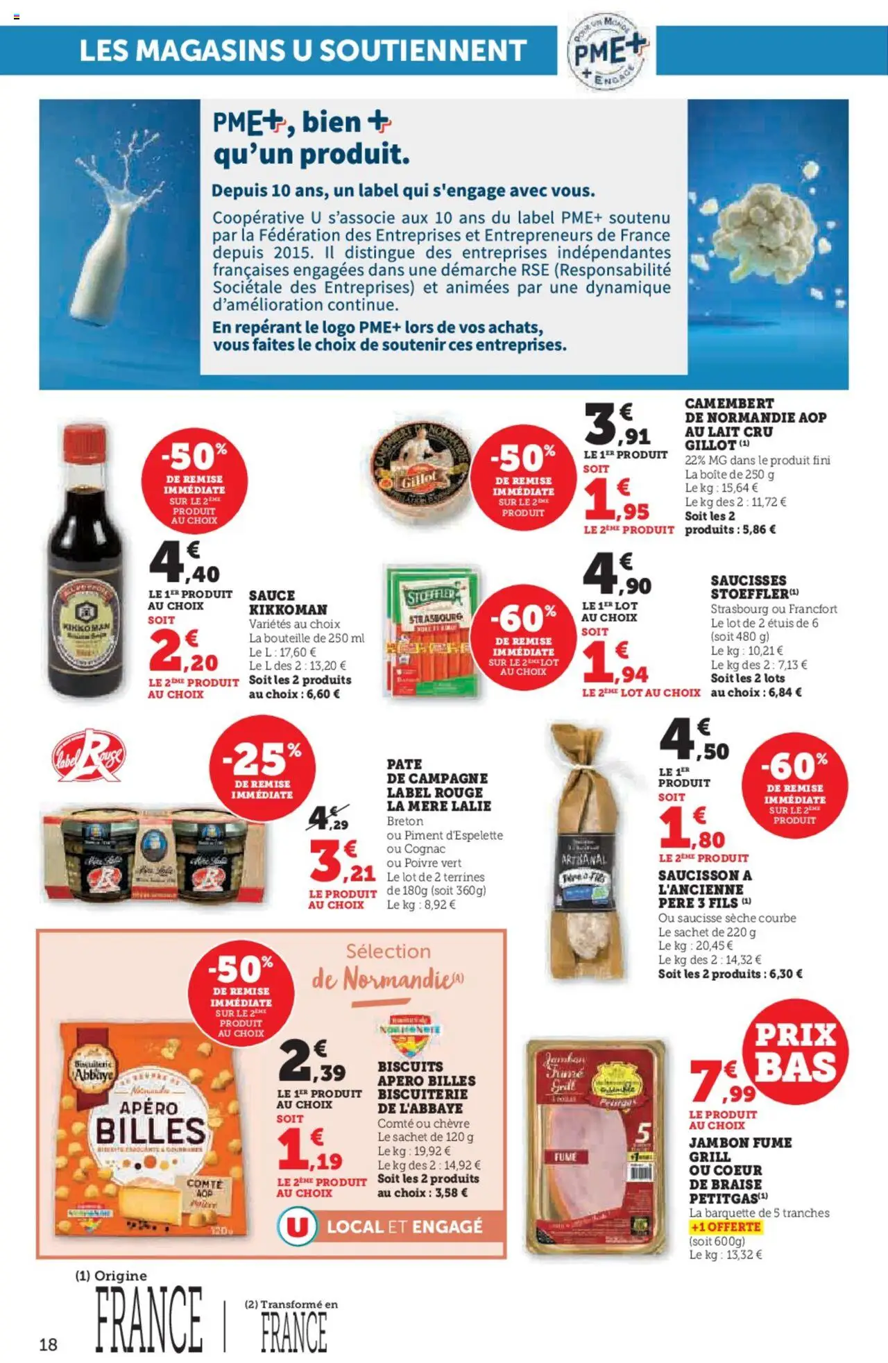  | Page: 18 | Produits: Lait, Saucisse, Camembert, Biscuits